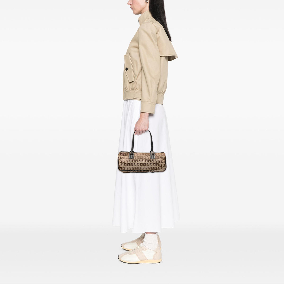 Fendi Zucchino Canvas Handbag