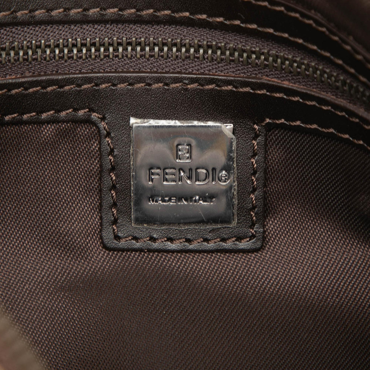 Fendi Zucchino Canvas Handbag