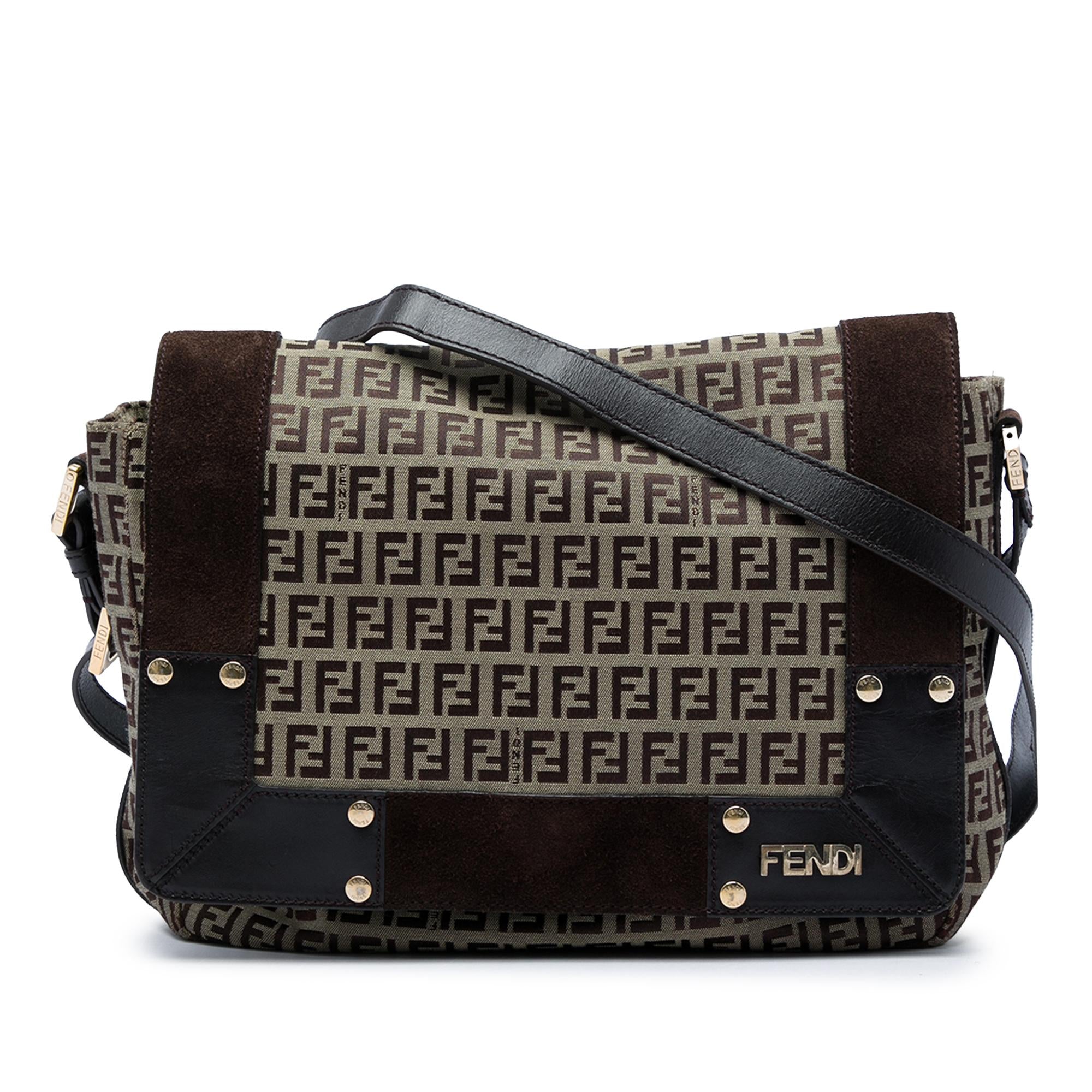 Fendi Zucchino Canvas Messenger Bag