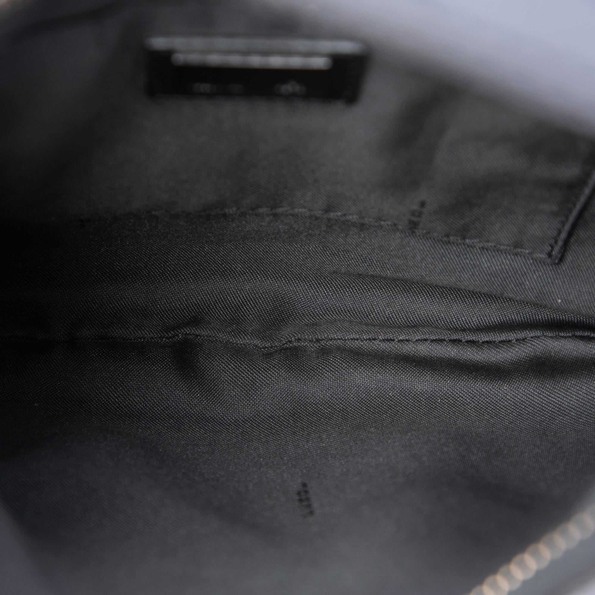 Fendi Zucchino Canvas Oyster Shoulder Bag