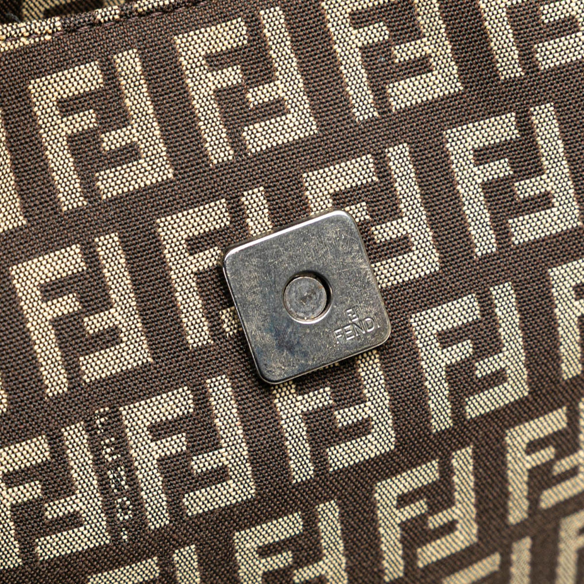 Fendi Zucchino Canvas Shoulder Bag