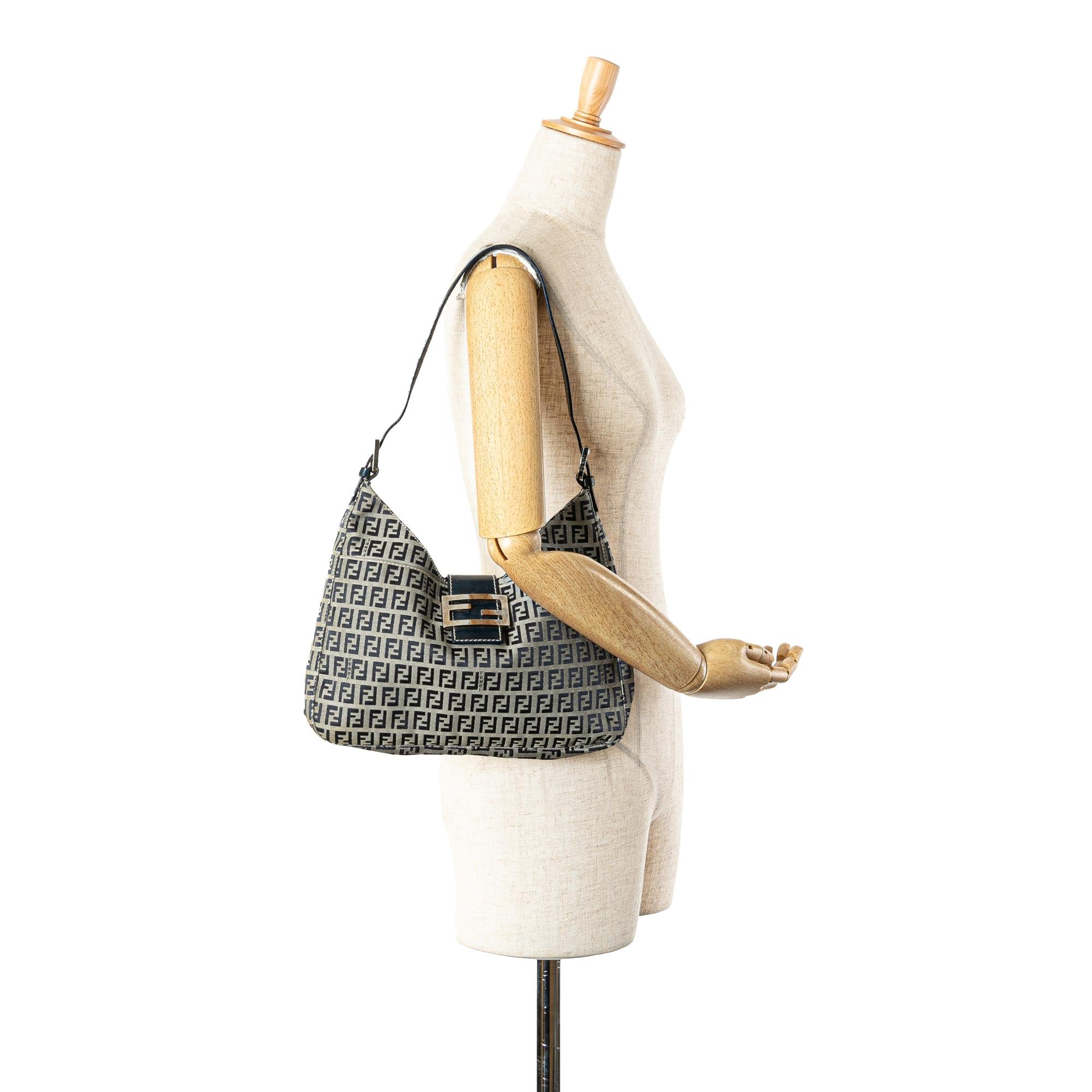 Fendi Zucchino Canvas Shoulder Bag