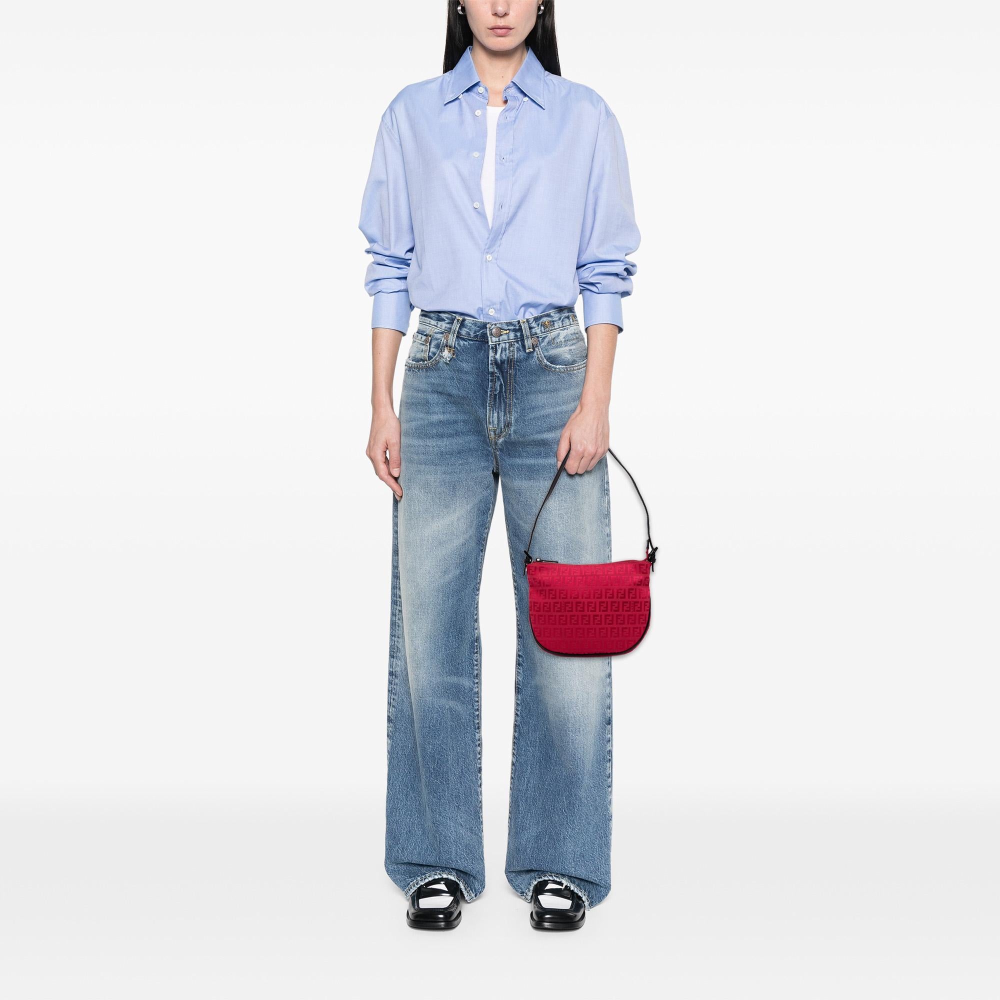 Fendi Zucchino Canvas Shoulder Bag