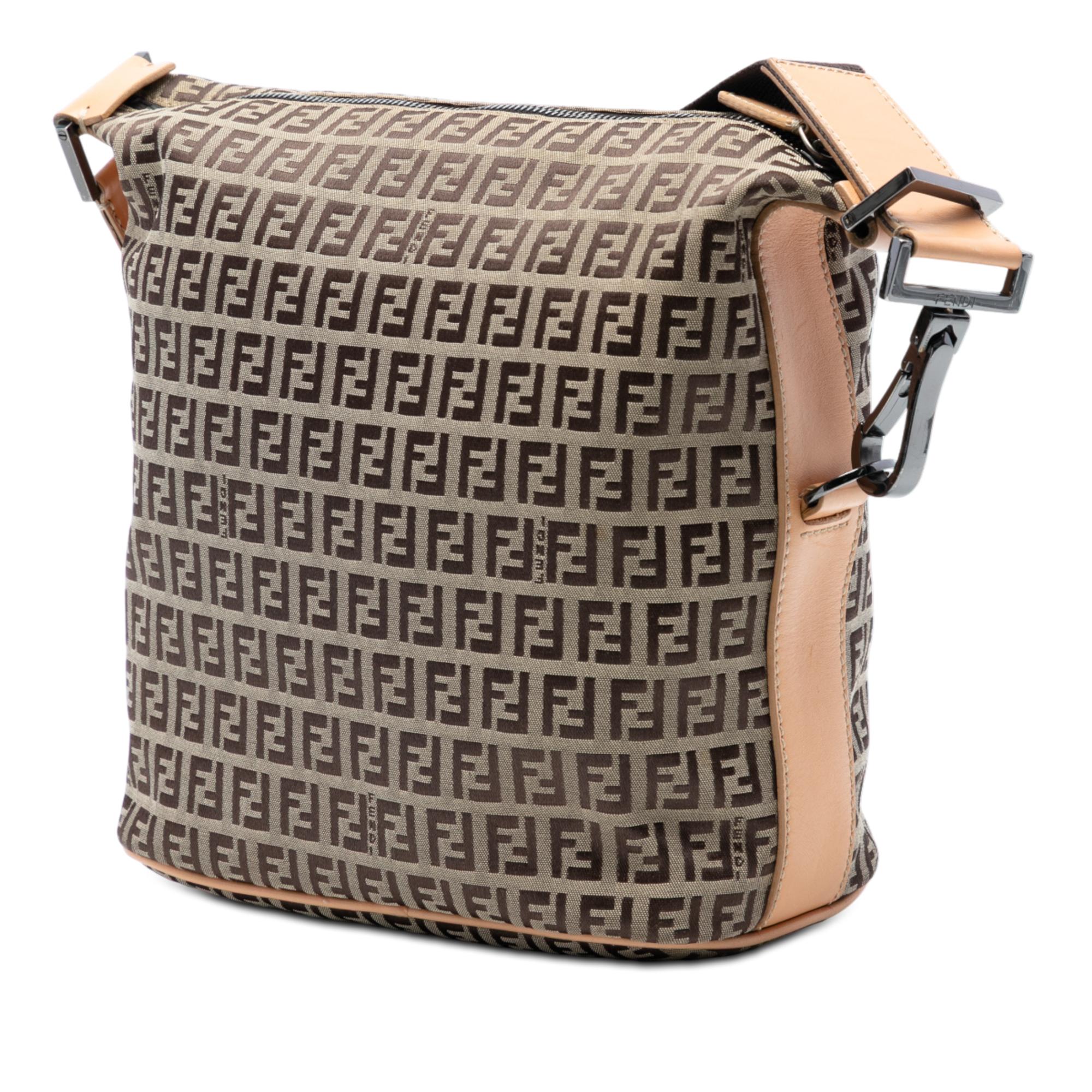 Fendi Zucchino Canvas Shoulder Bag
