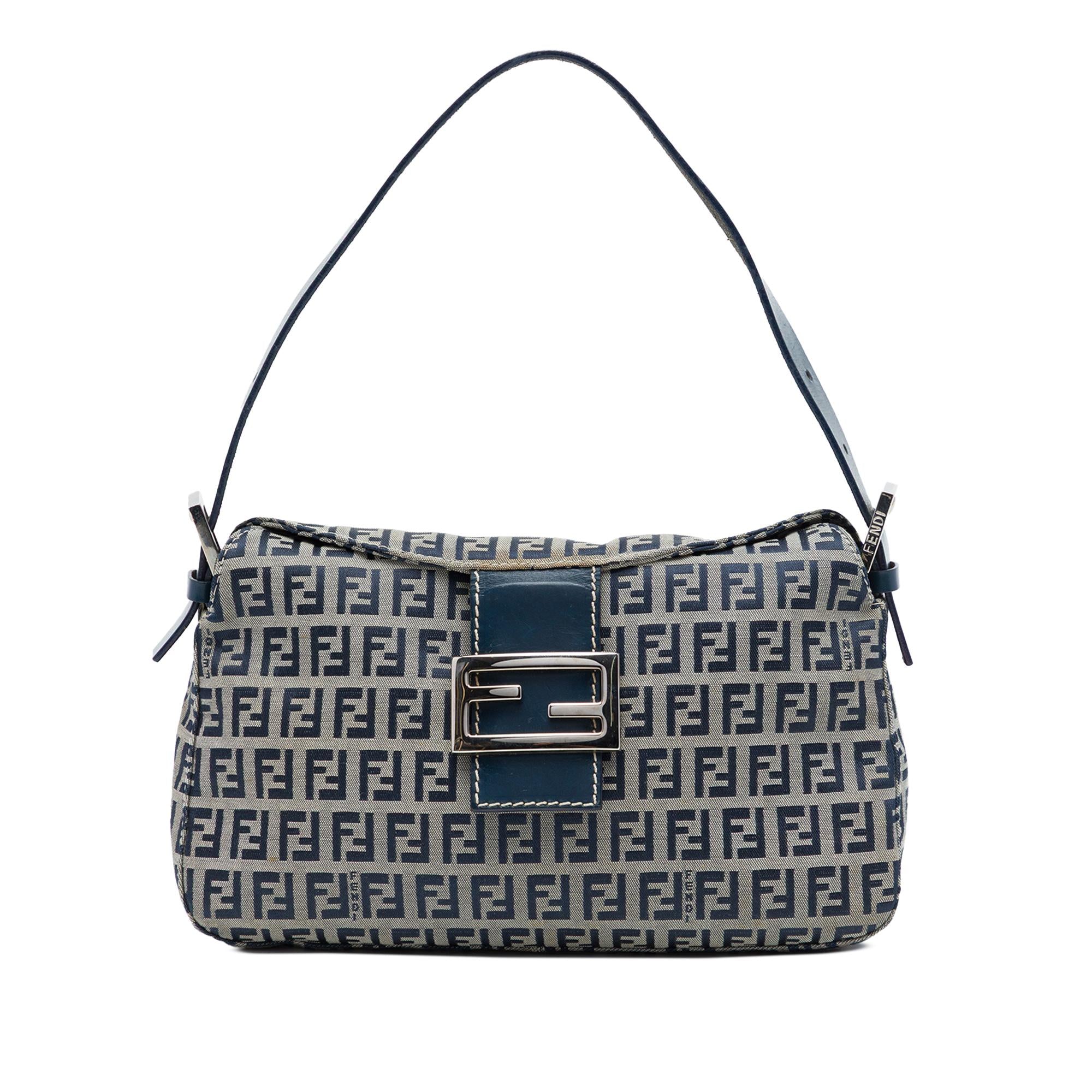 Fendi Zucchino Double Flap Slhoulder Bag
