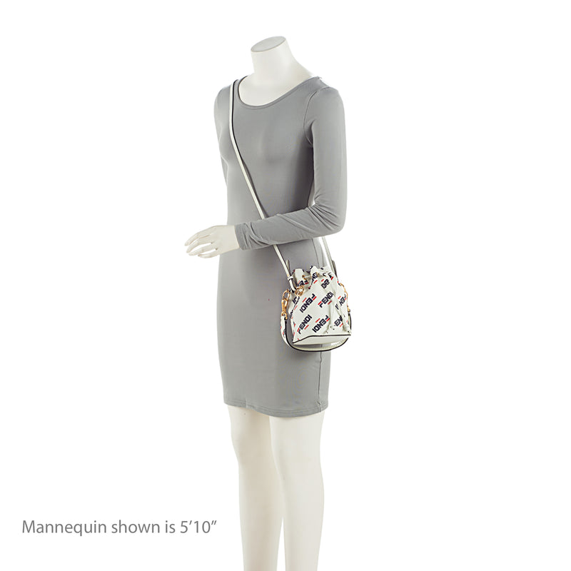 Fendi x Fila Calfskin Mania Mon Tresor Mini Bucket Bag SHF VVBQ5M LuxeDH