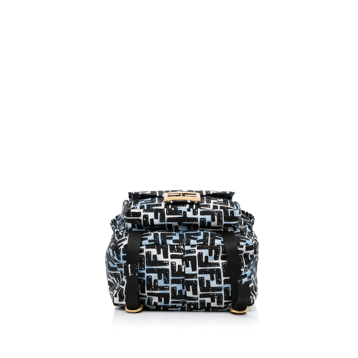 Fendi Blue/Black FF Nylon Small Joshua Backpack Bag Fendi X JOSHUA VIDES Nylon FF Cloudy Pocket Backpack White  main image 4