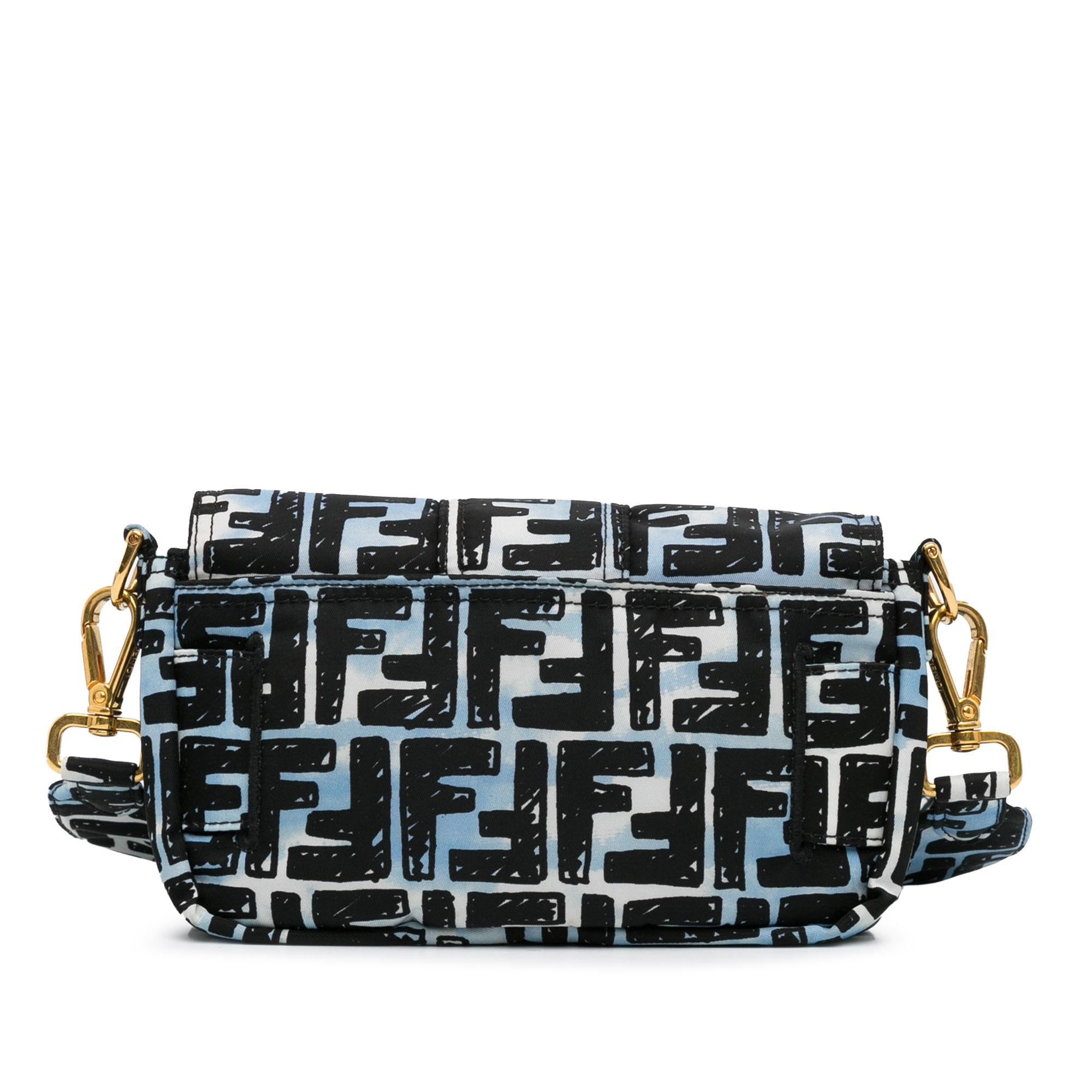 Fendi x Joshua Vides Mini Zucca Nylon Convertible Baguette Belt Bag (SHG-oO8sSN)