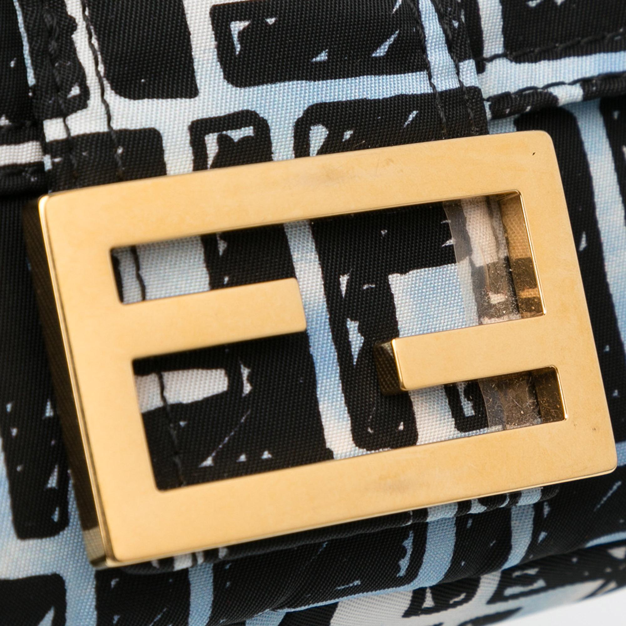 Fendi x Joshua Vides Mini Zucca Nylon Convertible Baguette Belt Bag (SHG-oO8sSN)