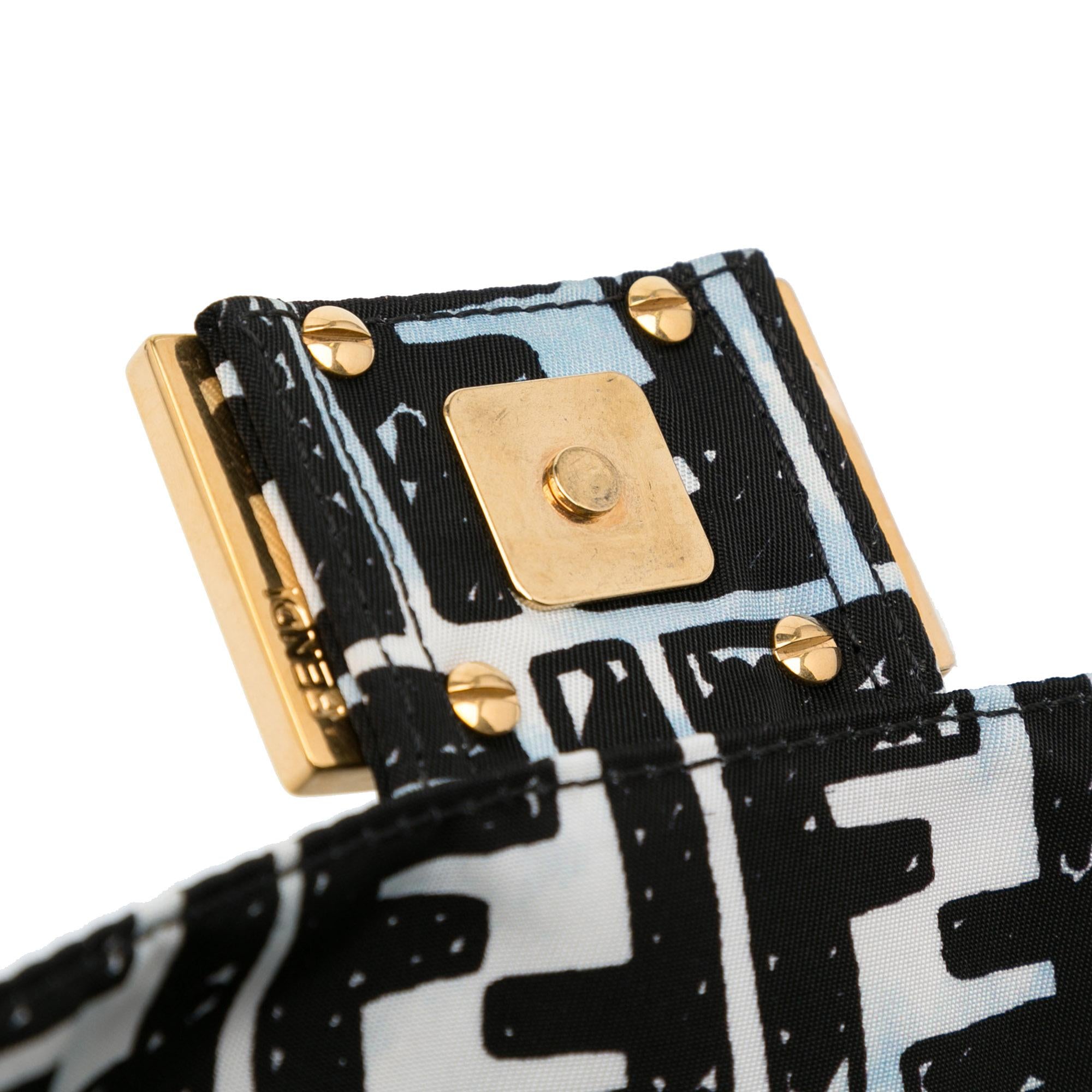 Fendi x Joshua Vides Mini Zucca Nylon Convertible Baguette Belt Bag (SHG-oO8sSN)