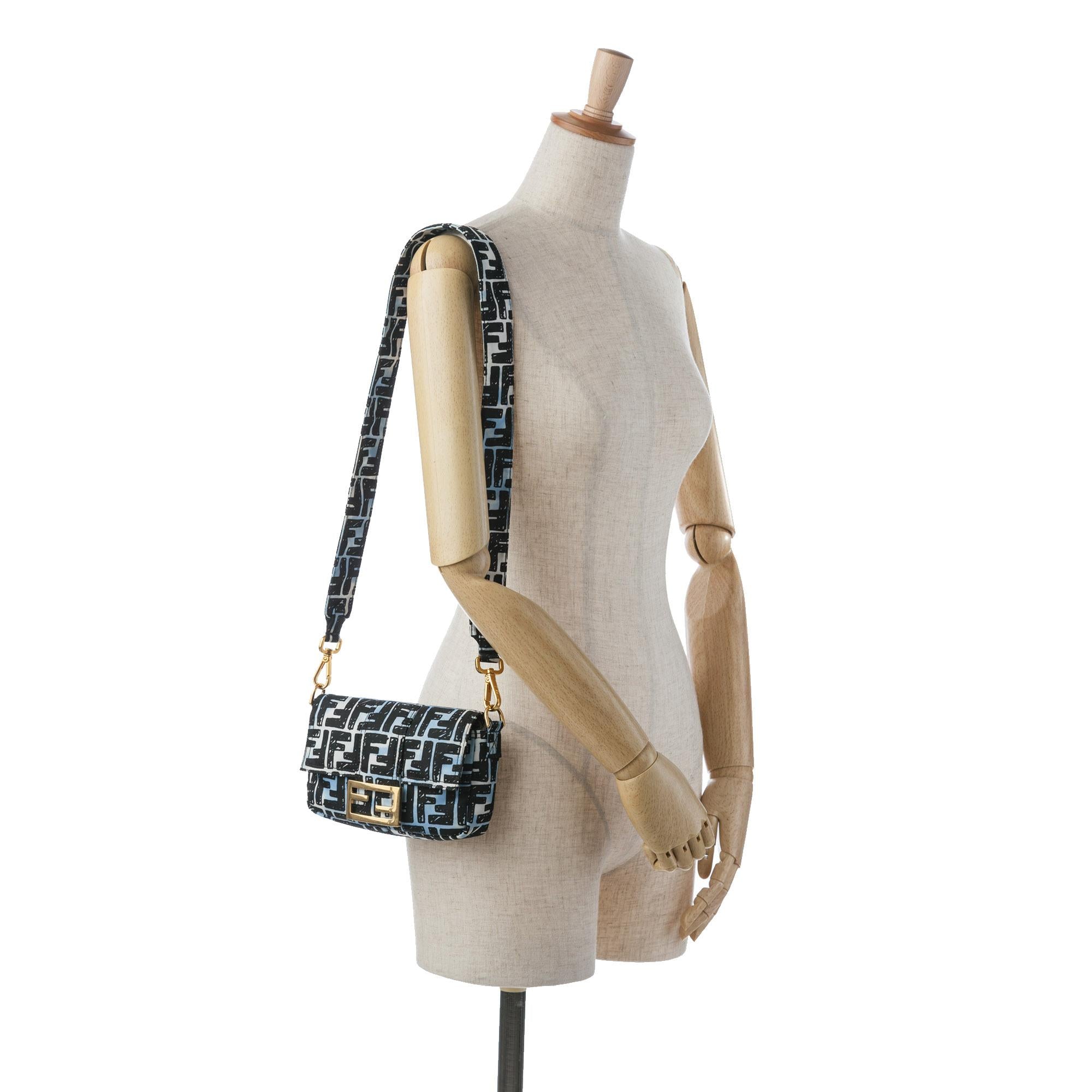 Fendi x Joshua Vides Mini Zucca Nylon Convertible Baguette Belt Bag (SHG-oO8sSN)