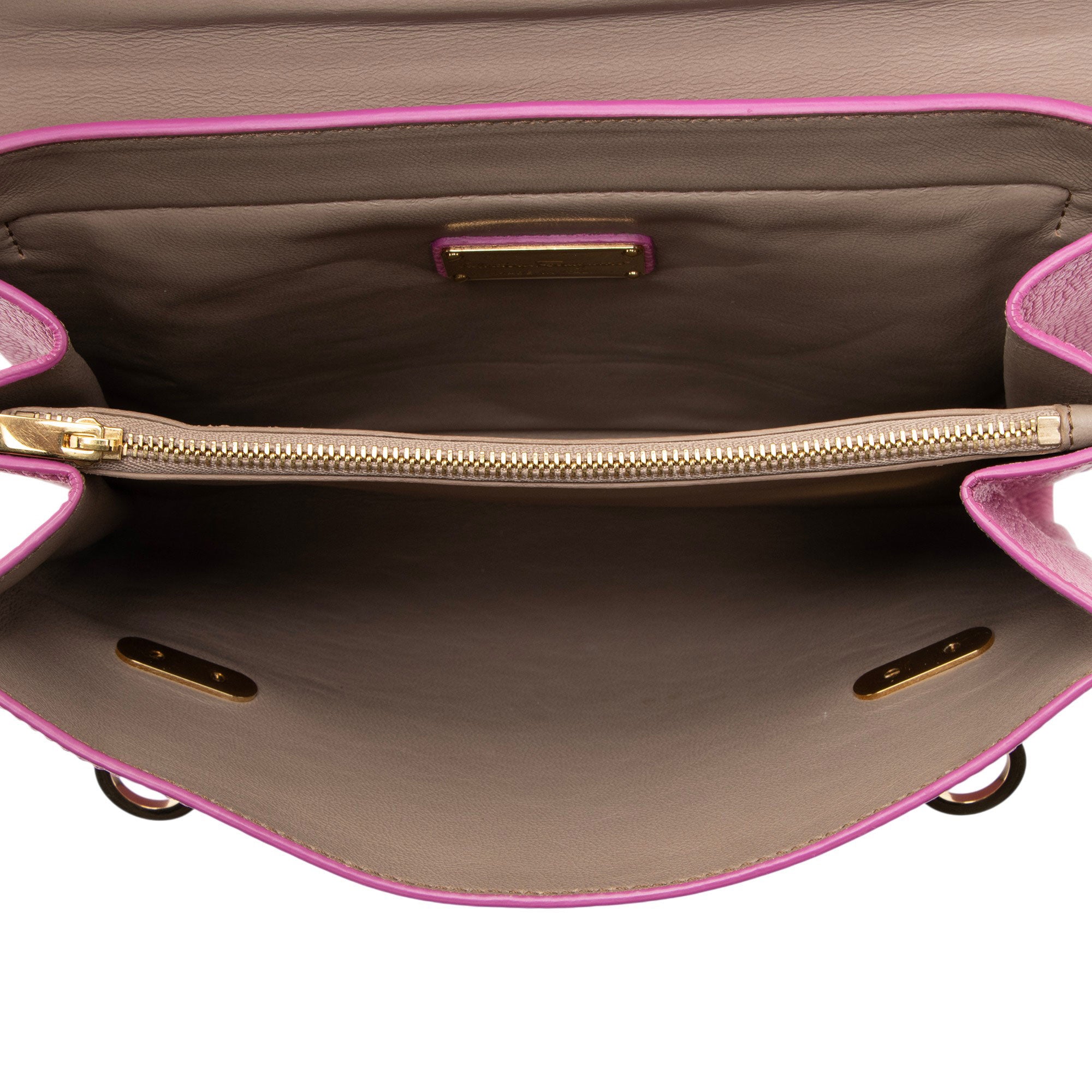 Ferragamo Calfskin Mya Double Lock Crossbody