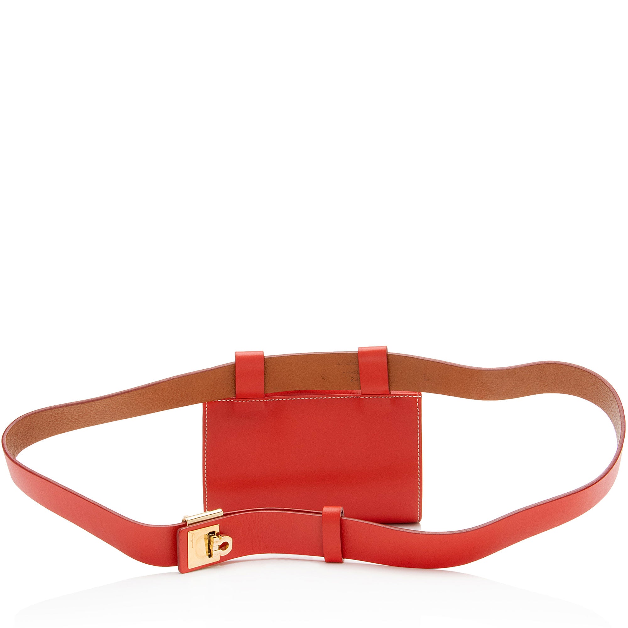 Ferragamo Leather Gancini Belt Bag - Size L