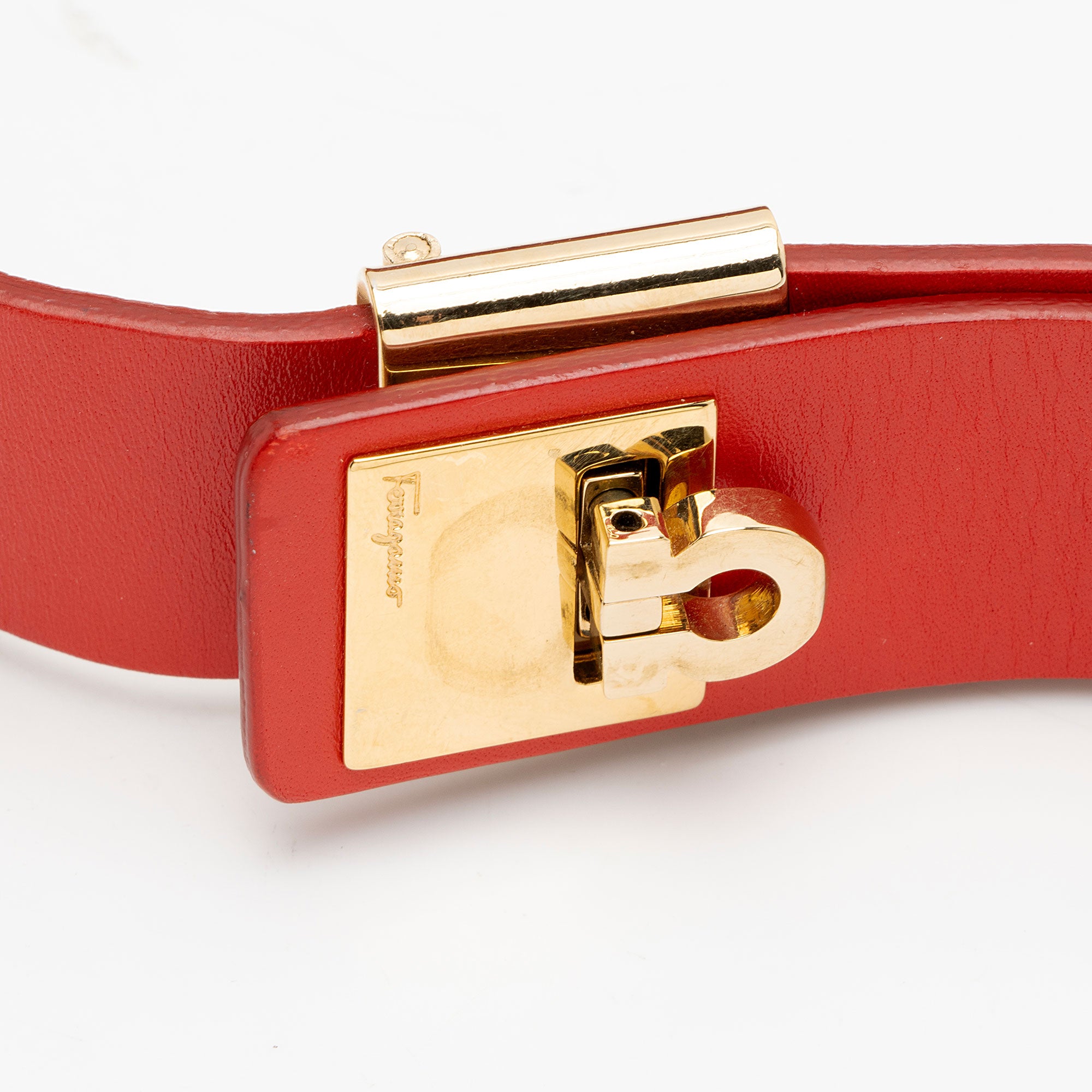Ferragamo Leather Gancini Belt Bag - Size L