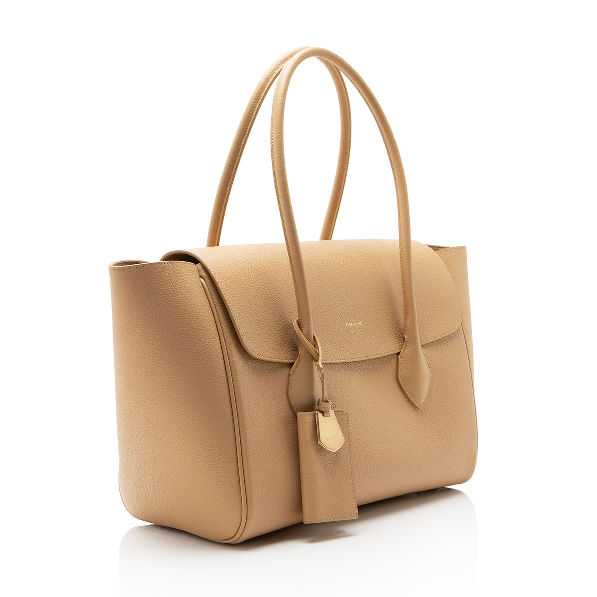 Ferragamo Leather Firenze E/W XL Tote
