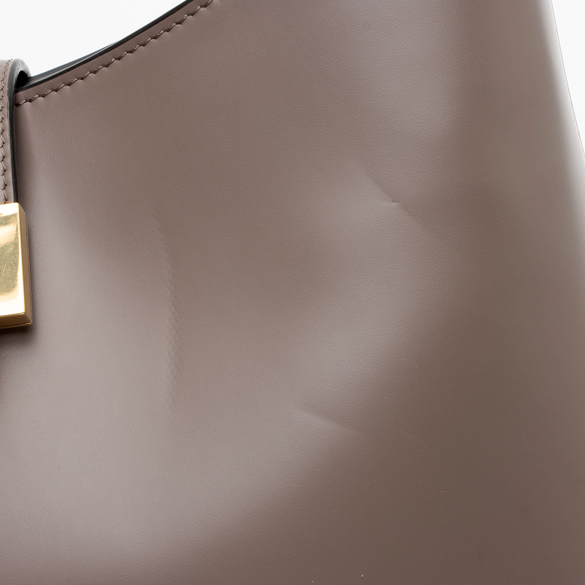 Ferragamo Leather Gancio Trifolio Large Shoulder Bag