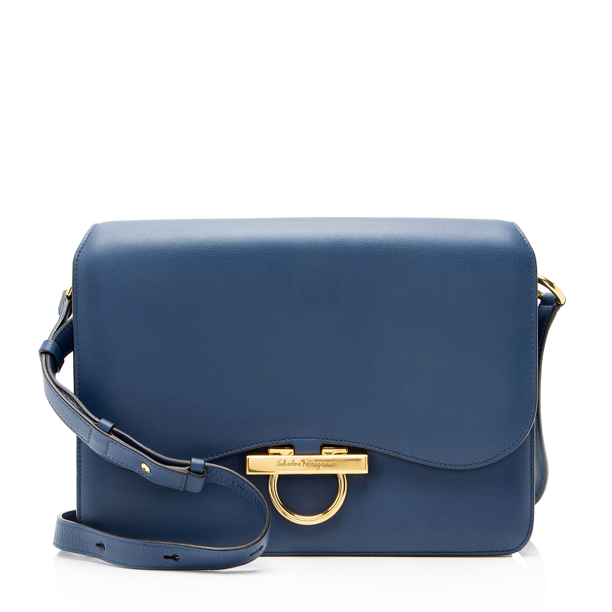 Ferragamo Leather Joanne Large Shoulder Bag