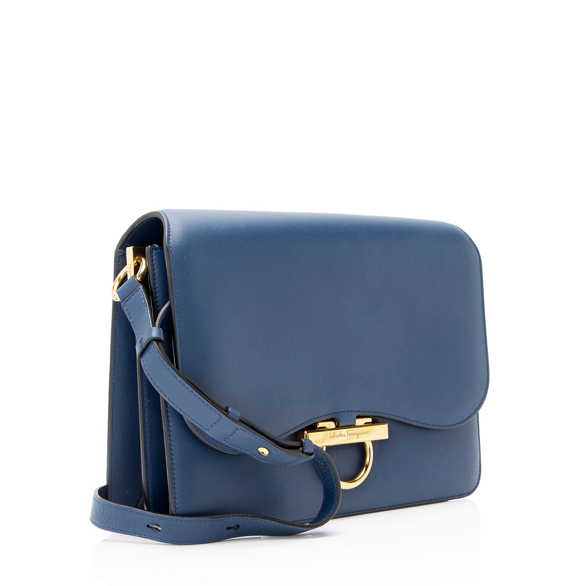 Ferragamo Leather Joanne Large Shoulder Bag