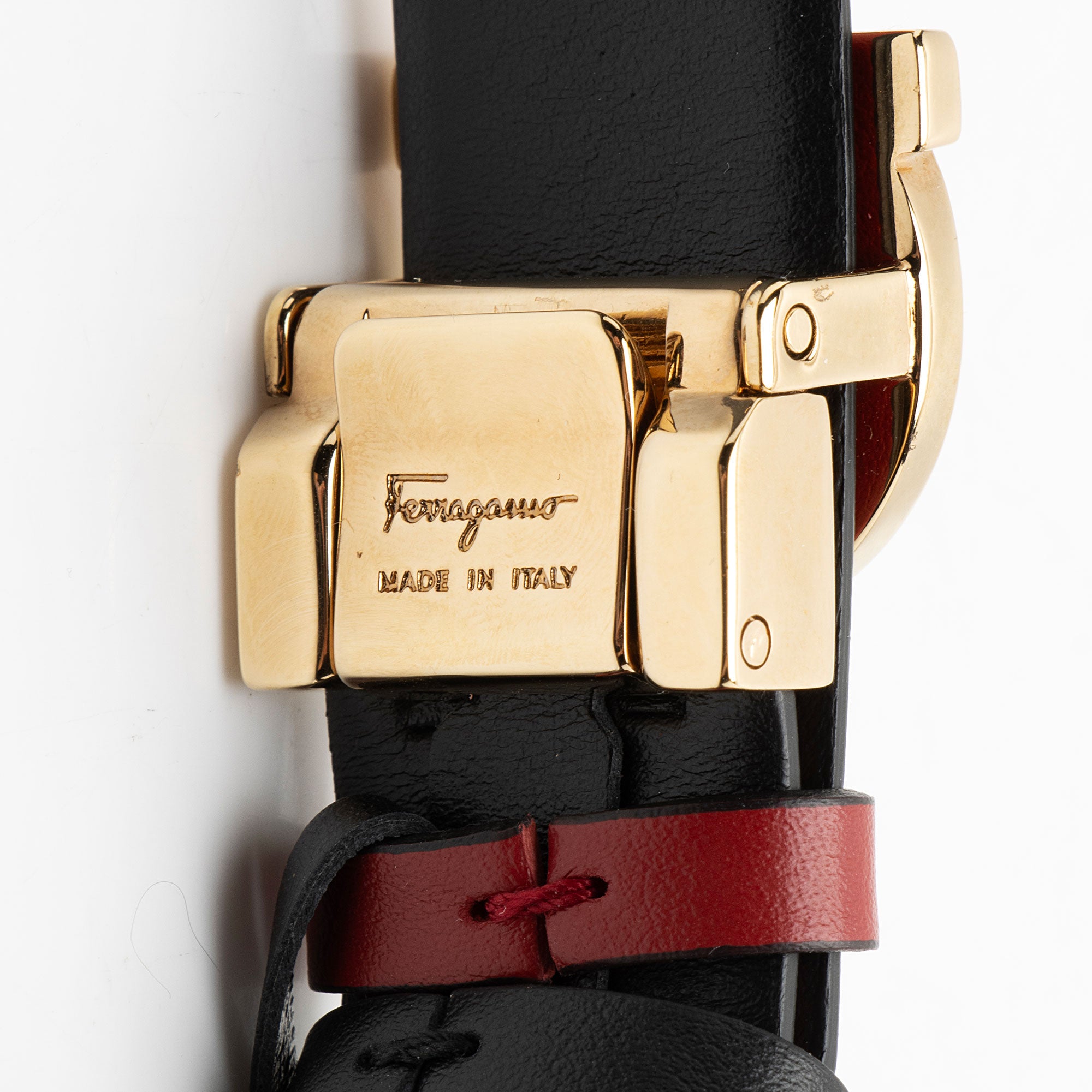Ferragamo Leather Reversible Gancini Belt - Size 40 / 100