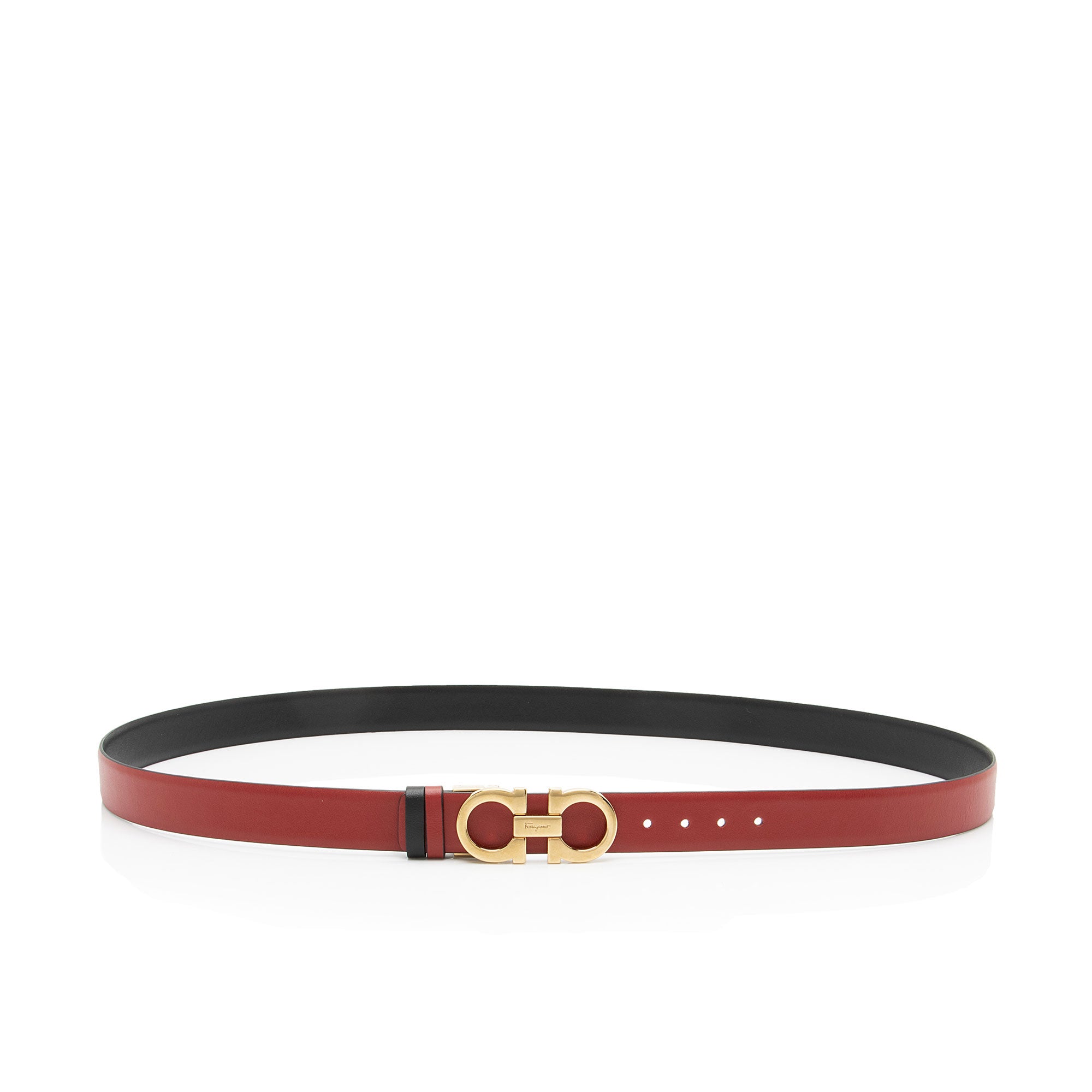 Ferragamo Leather Reversible Gancini Belt - Size 40 / 100