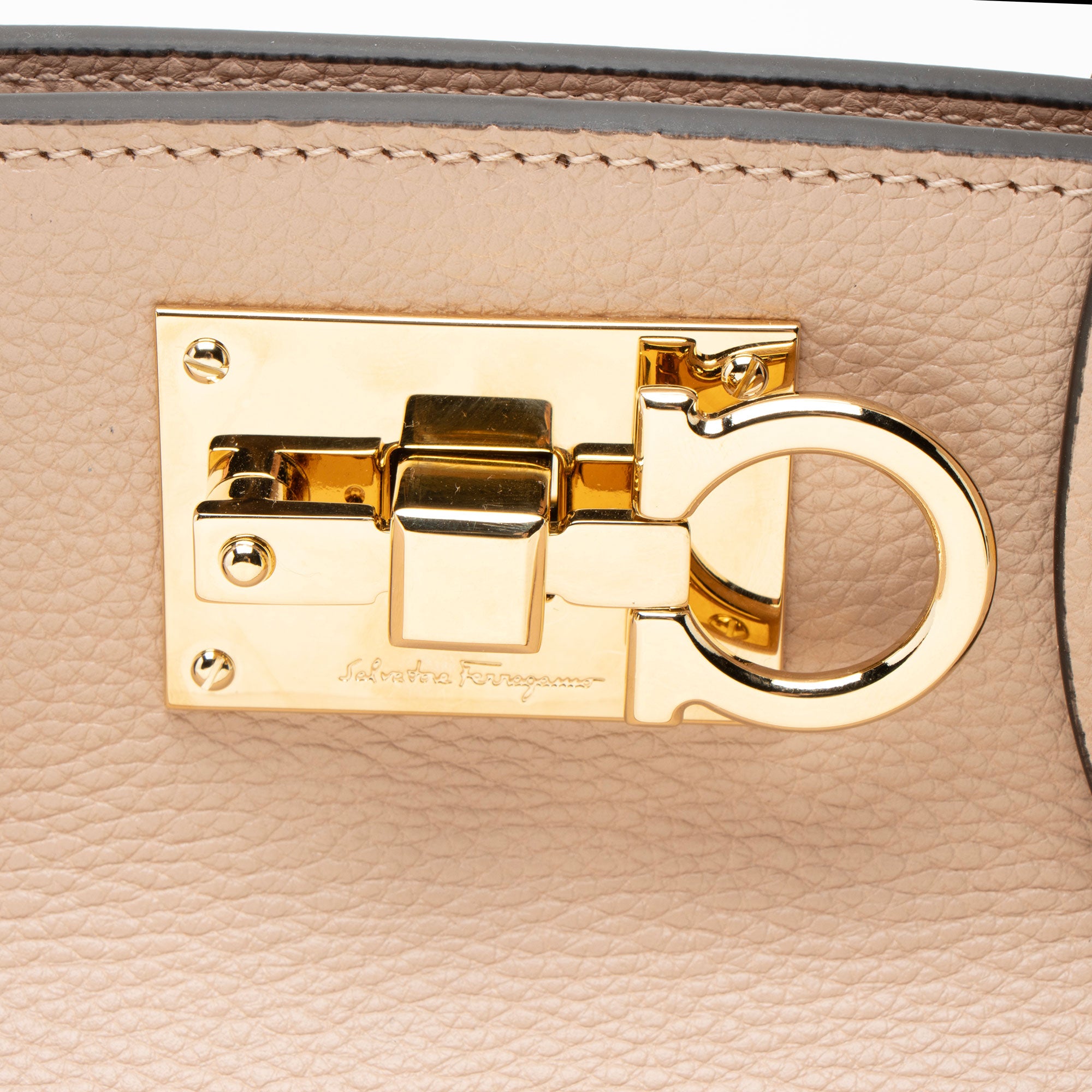 Ferragamo Leather Studio Large Satchel