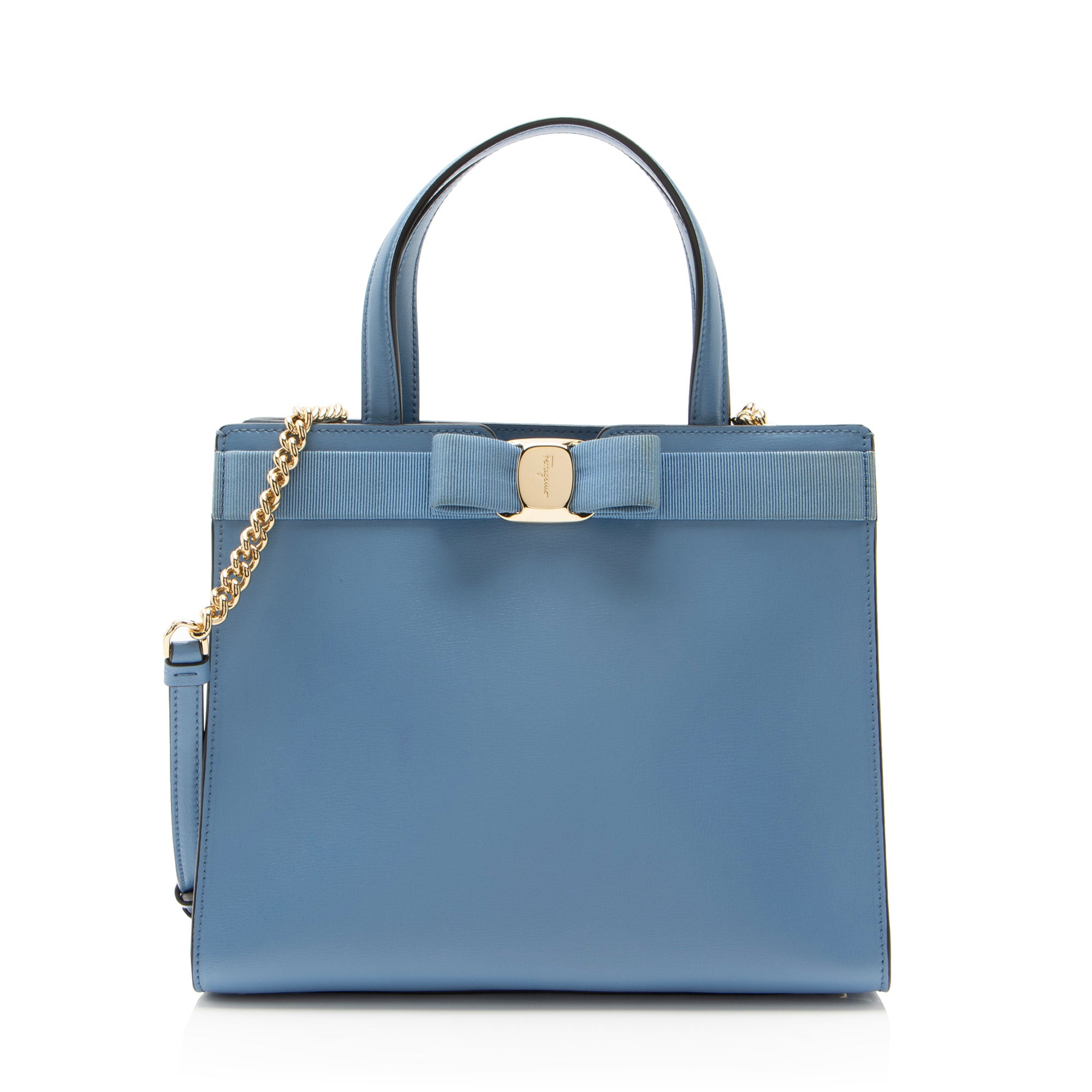 Ferragamo Leather Vara Bow Tote