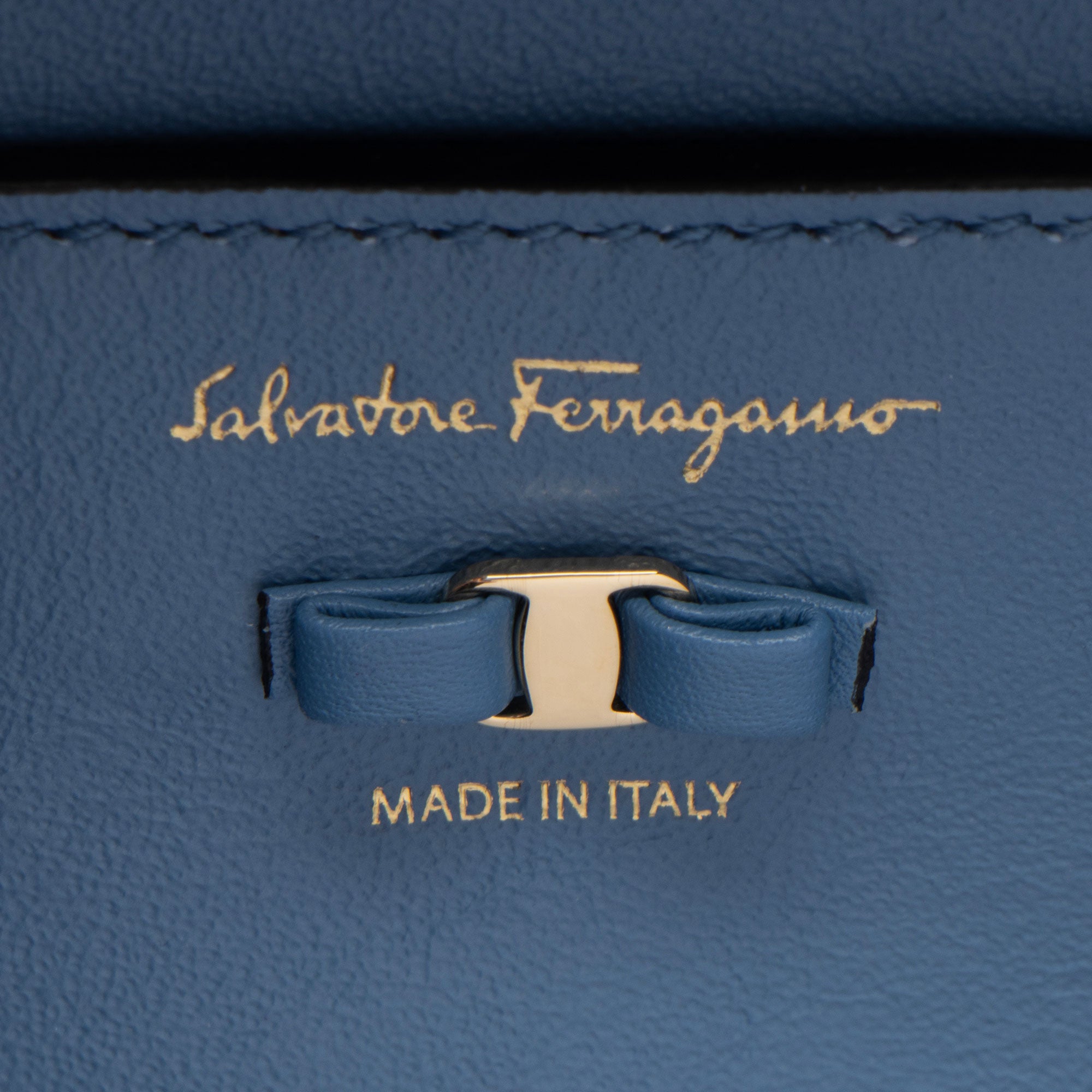 Ferragamo Leather Vara Bow Tote