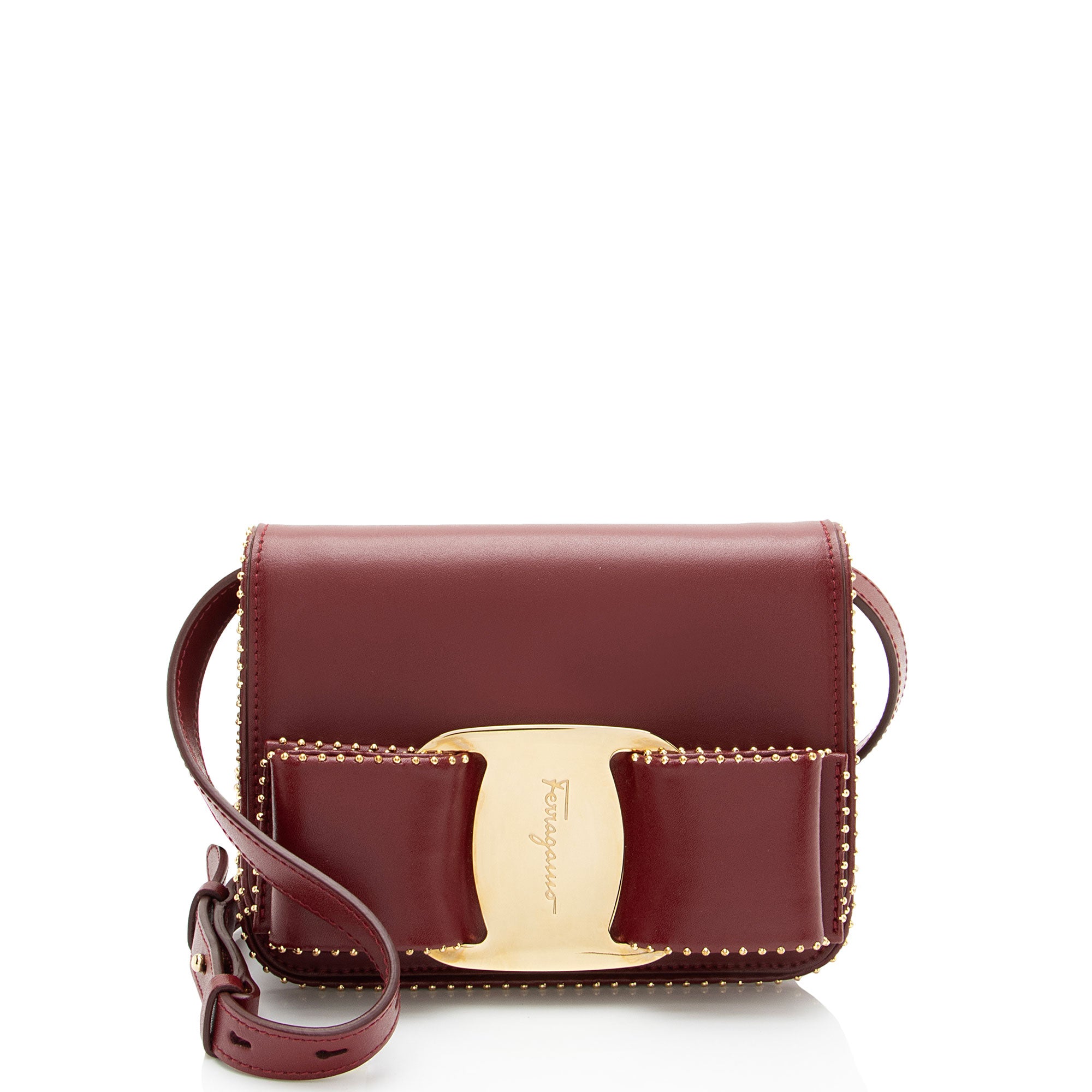 Ferragamo Leather Vara Mini Crossbody