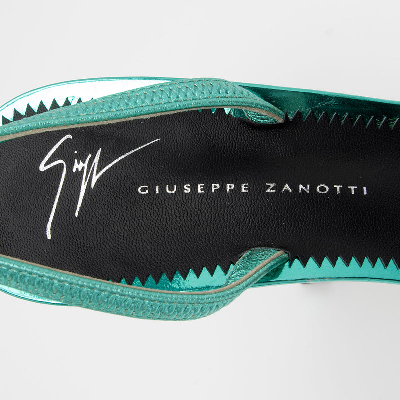 Giuseppe Zanotti Metallic Leather Kellan Sandals - Size 9 / 39 (SHF-ec24CG)
