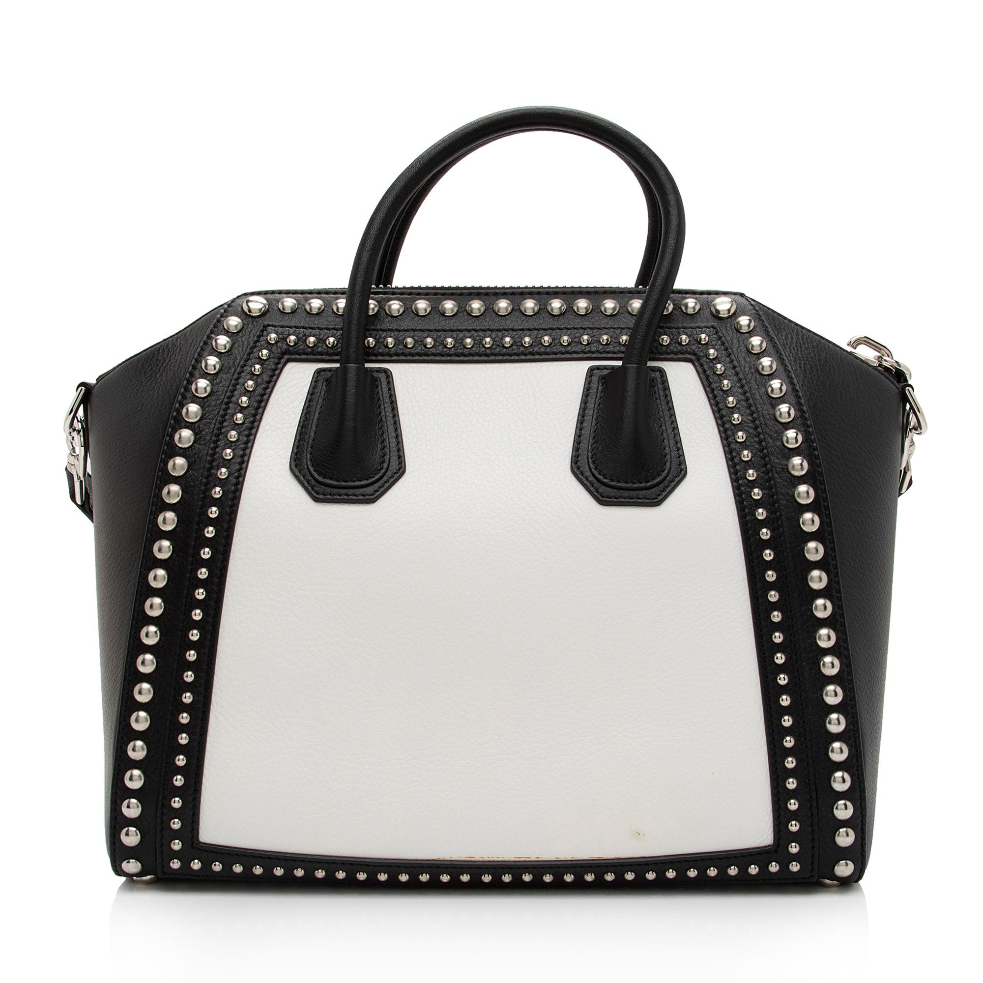 Givenchy Calfskin Bi Color Studded Antigona Medium Satchel