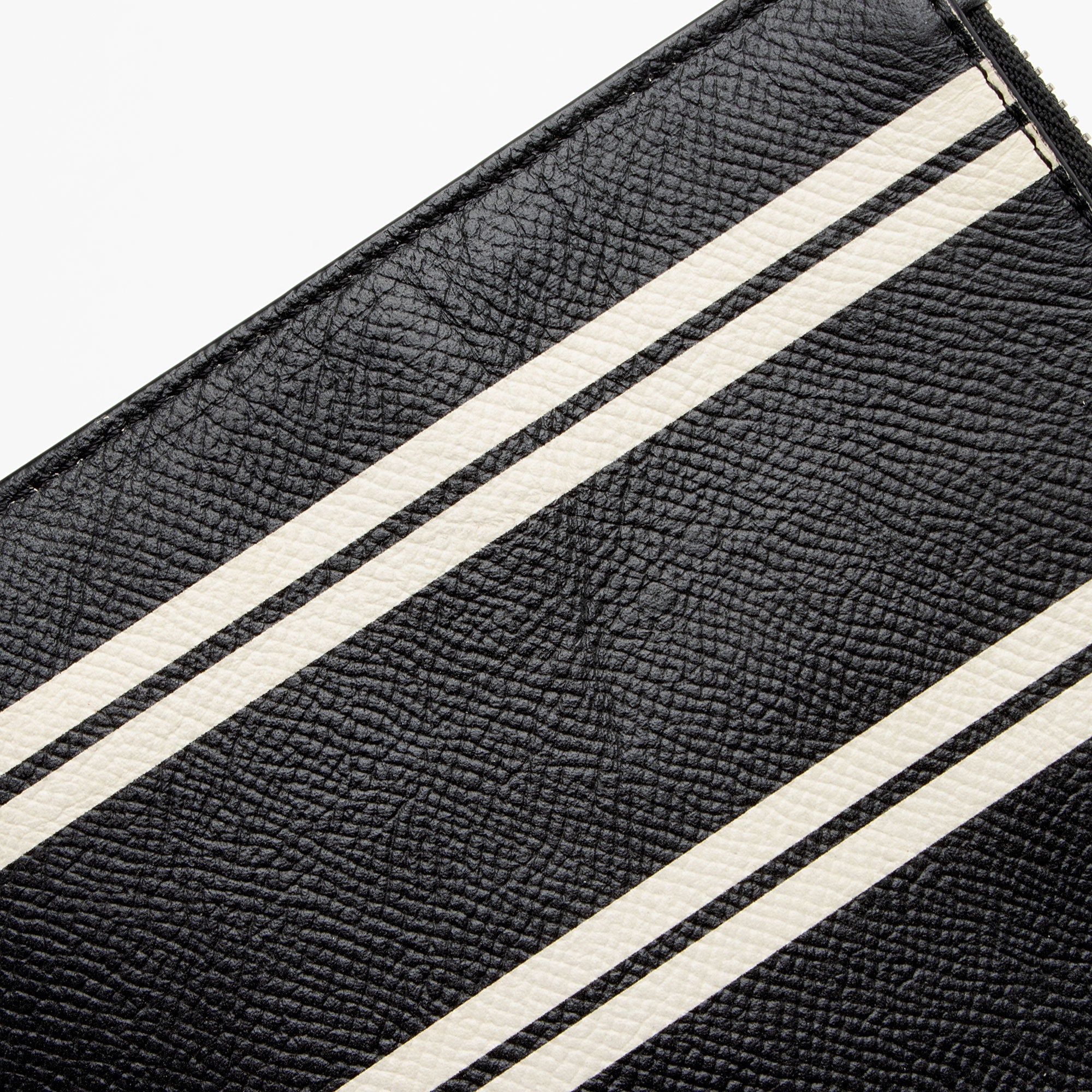 Givenchy Calfskin Striped Zip Pouch