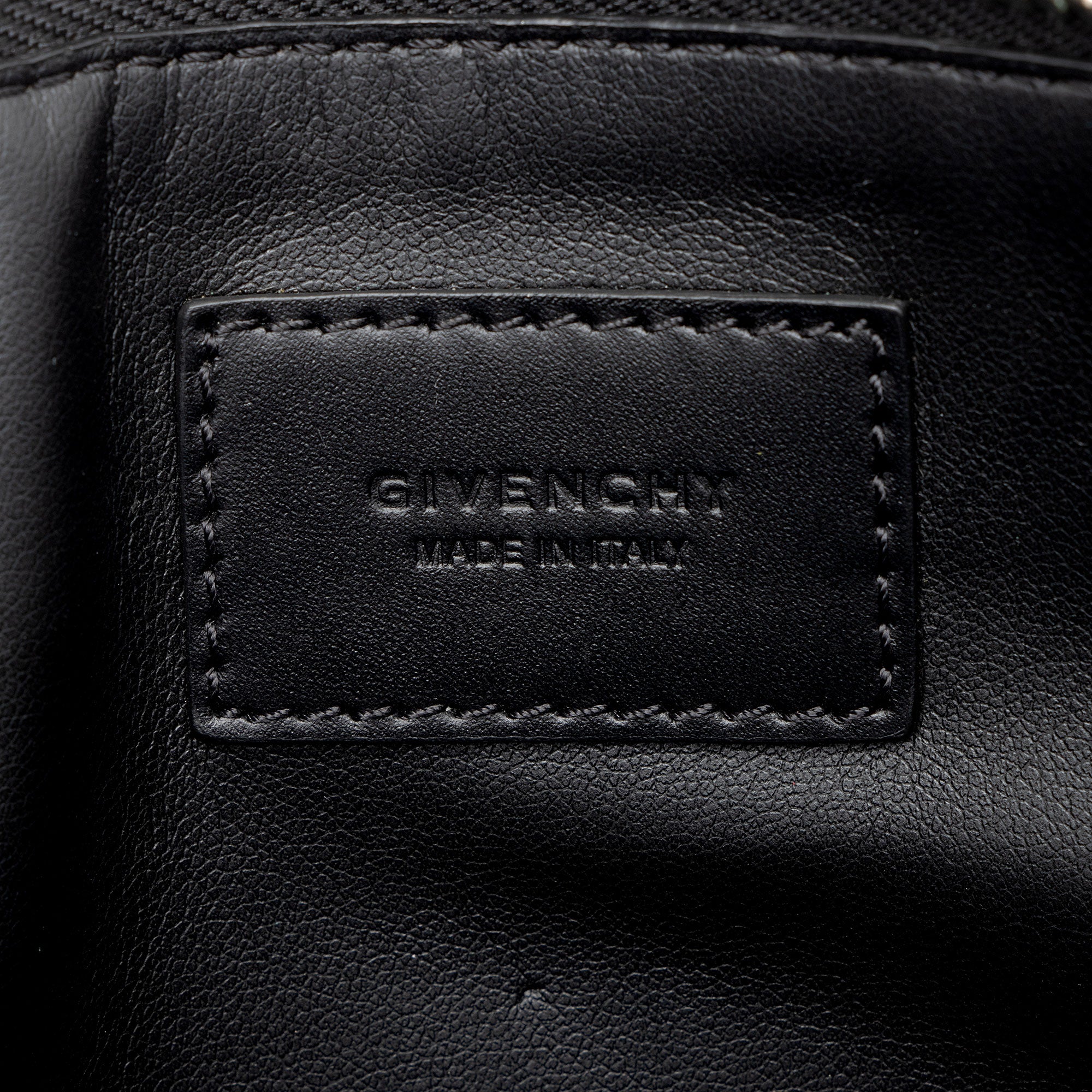 Givenchy Calfskin Striped Zip Pouch