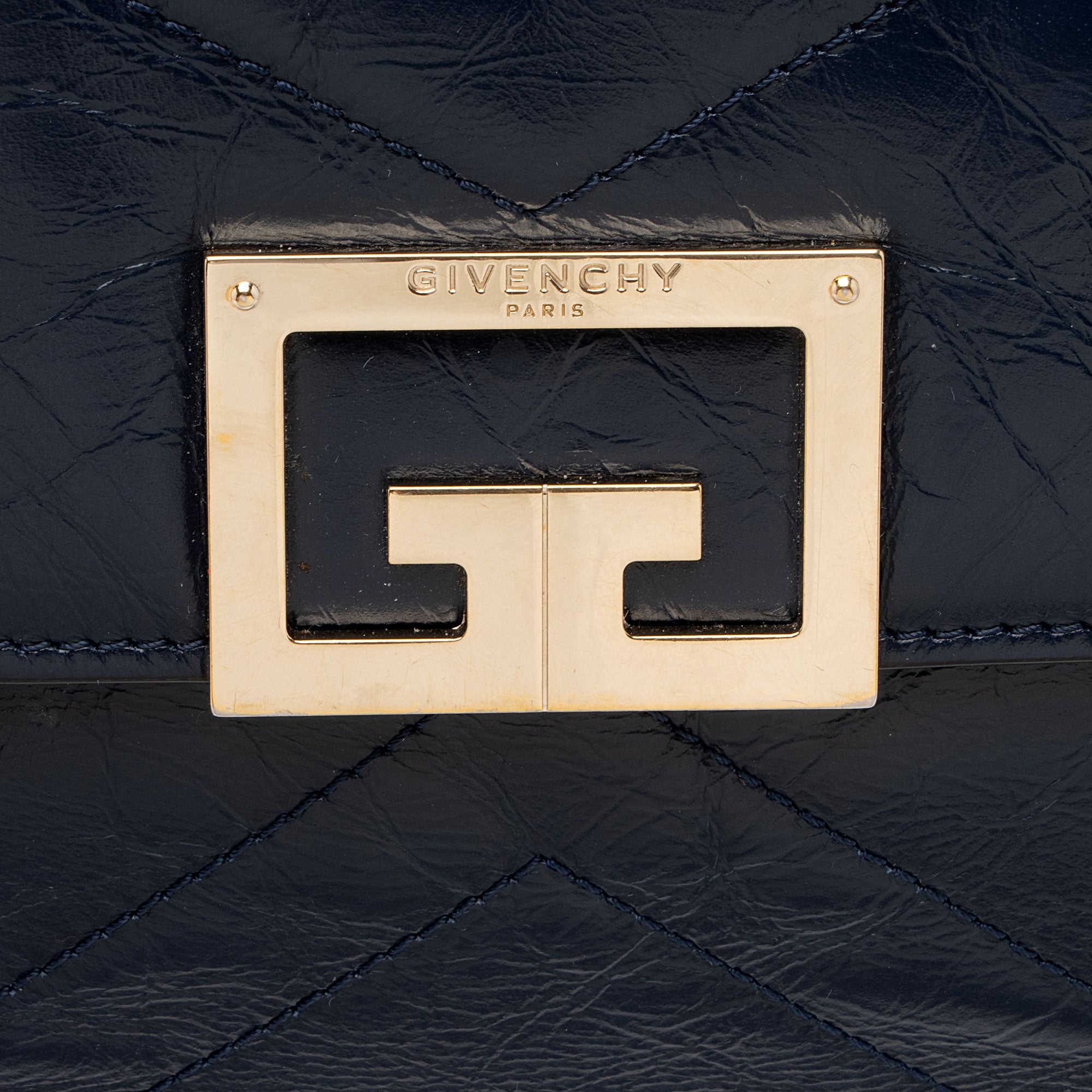 Givenchy Crinkled Patent Leather ID Medium Flap Bag (SHF-ElRXOM)