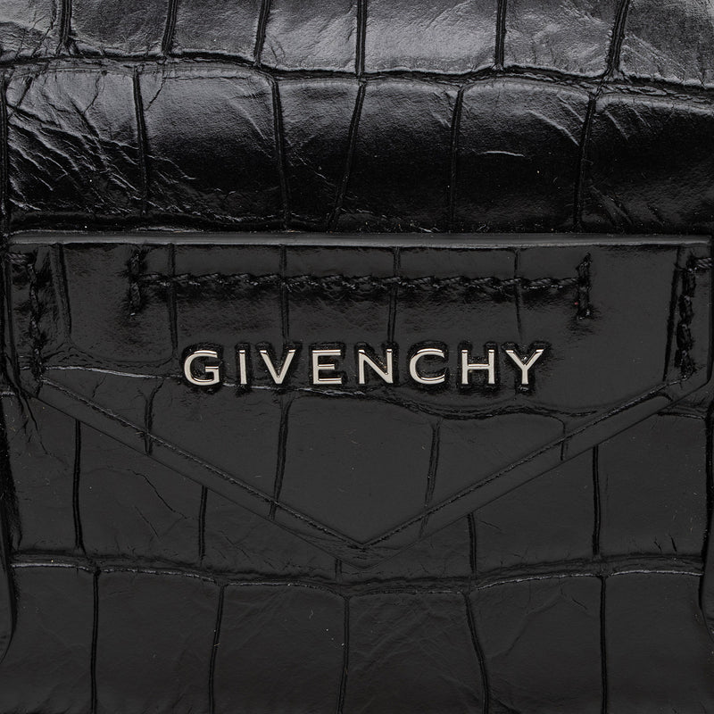 Givenchy Croc Embossed Calfskin Soft Antigona Small Satchel (SHF-u5gp2n)
