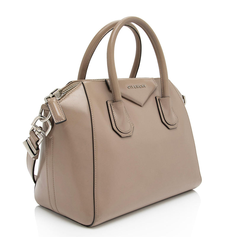 Antigona Small Leather Tote Bag in Beige - Givenchy