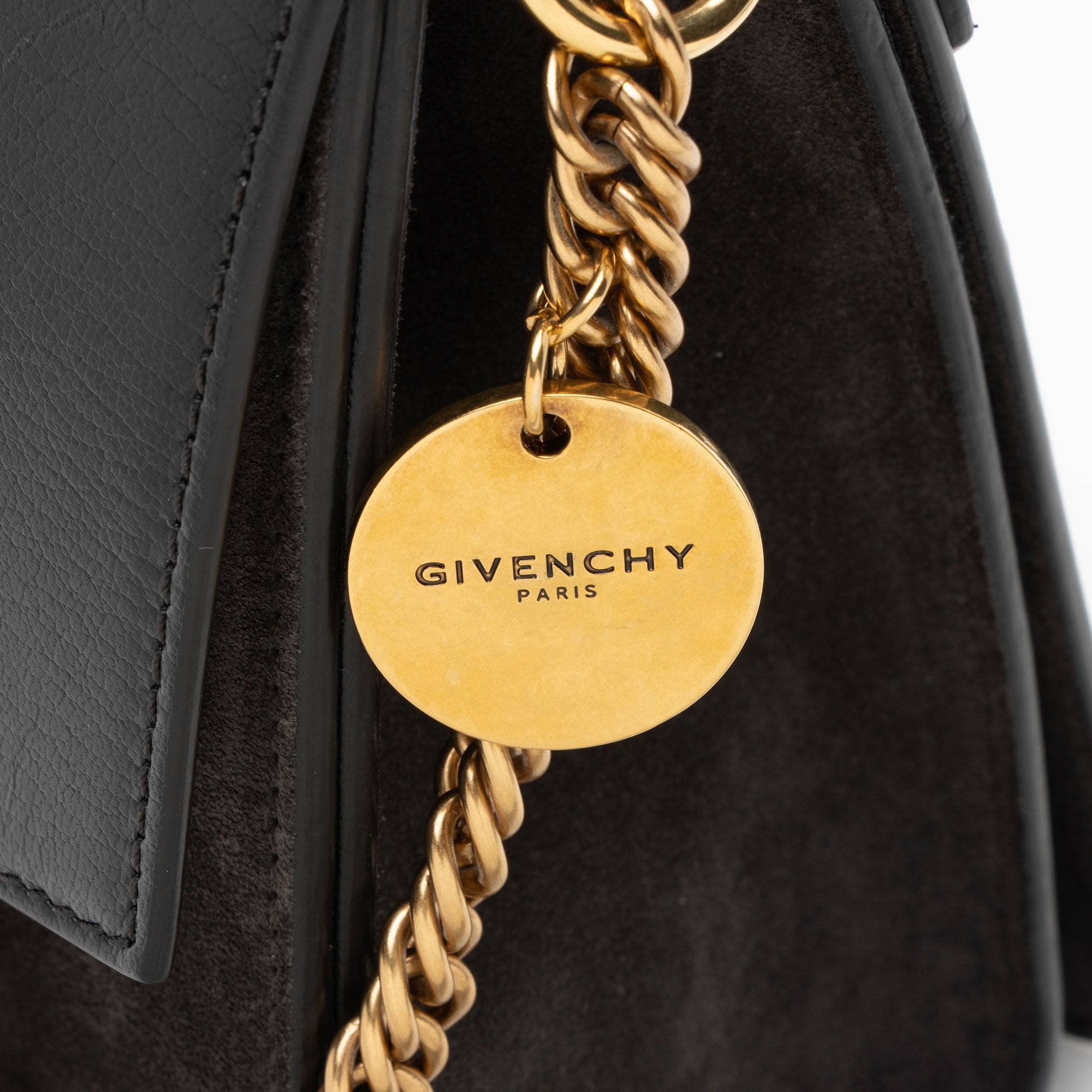 Givenchy Leather Suede GV3 Medium Shoulder Bag
