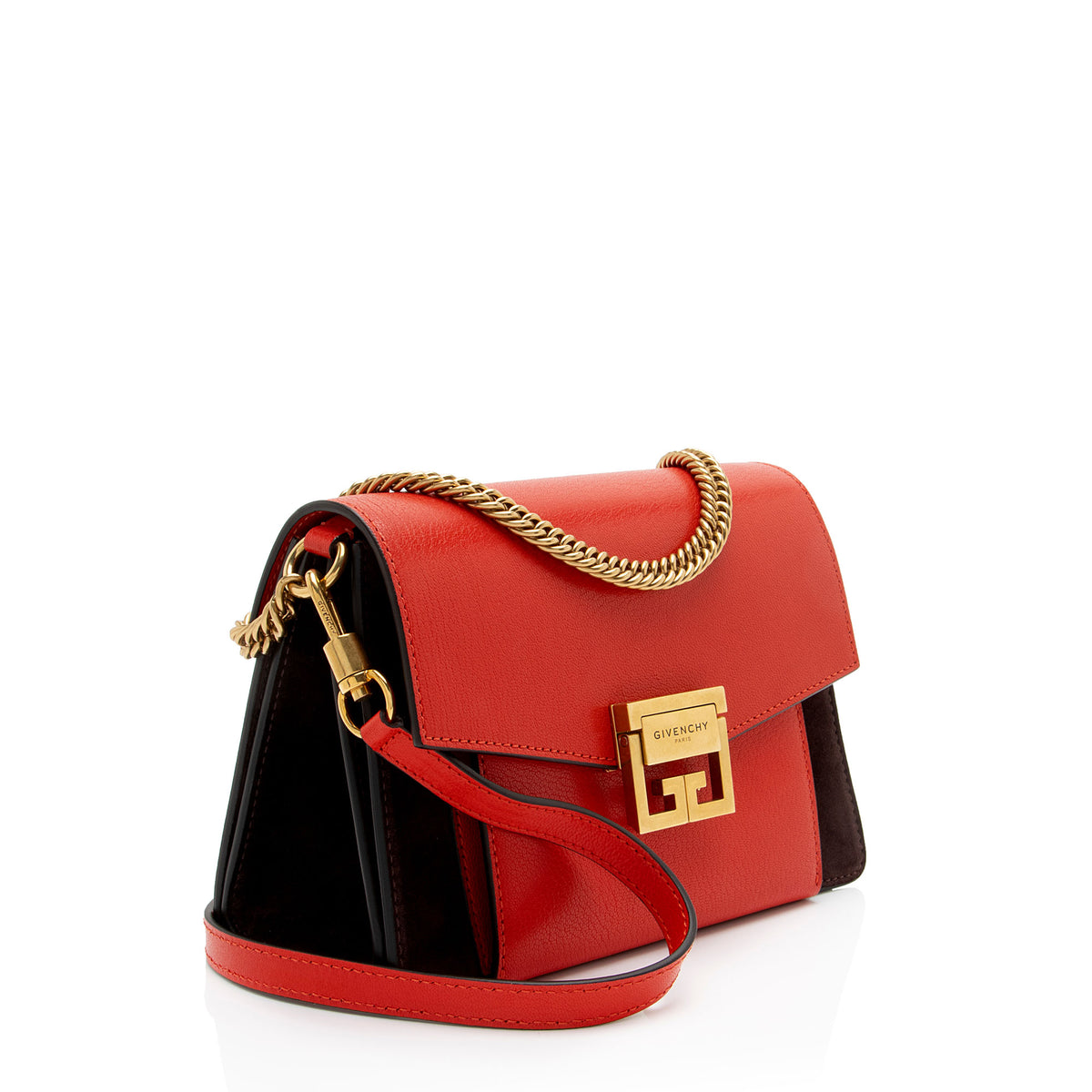 Givenchy Leather Suede GV3 Small Shoulder Bag