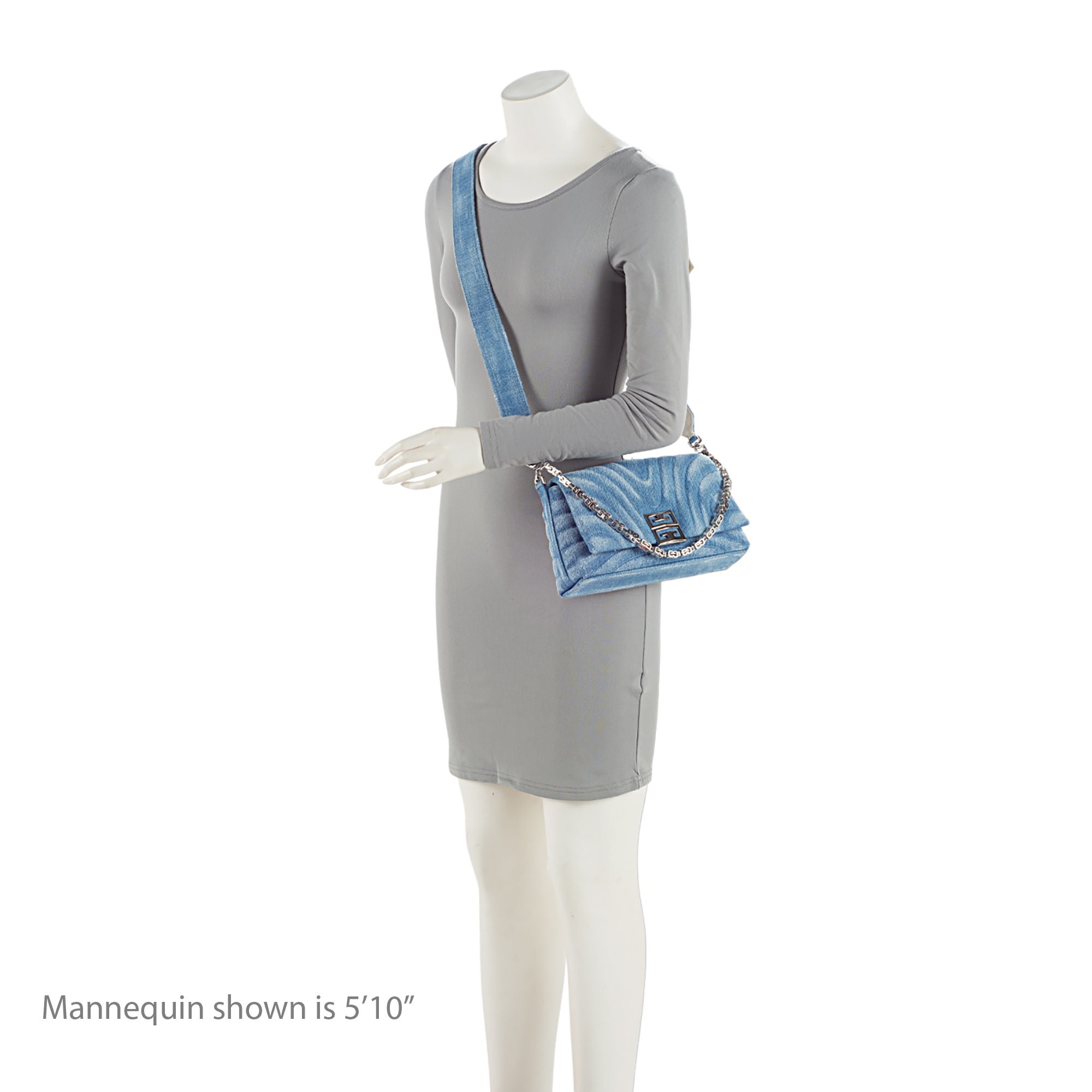 Givenchy Quilted Denim 4G Crossbody Bag (SHF-pf04SO)