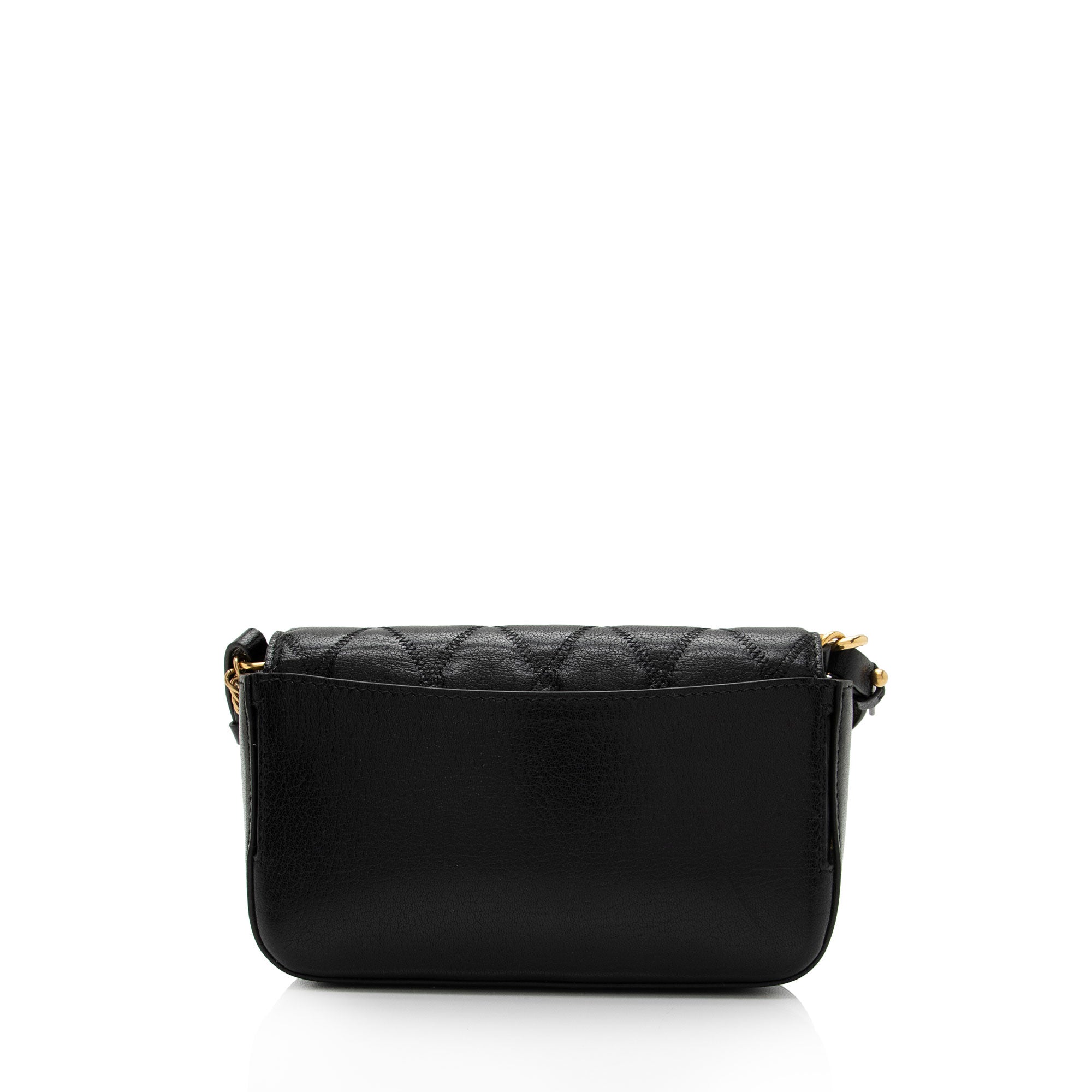 Givenchy Quilted Goatskin GV3 Pocket Mini Convertible Pouch (SHF-siLFsv)