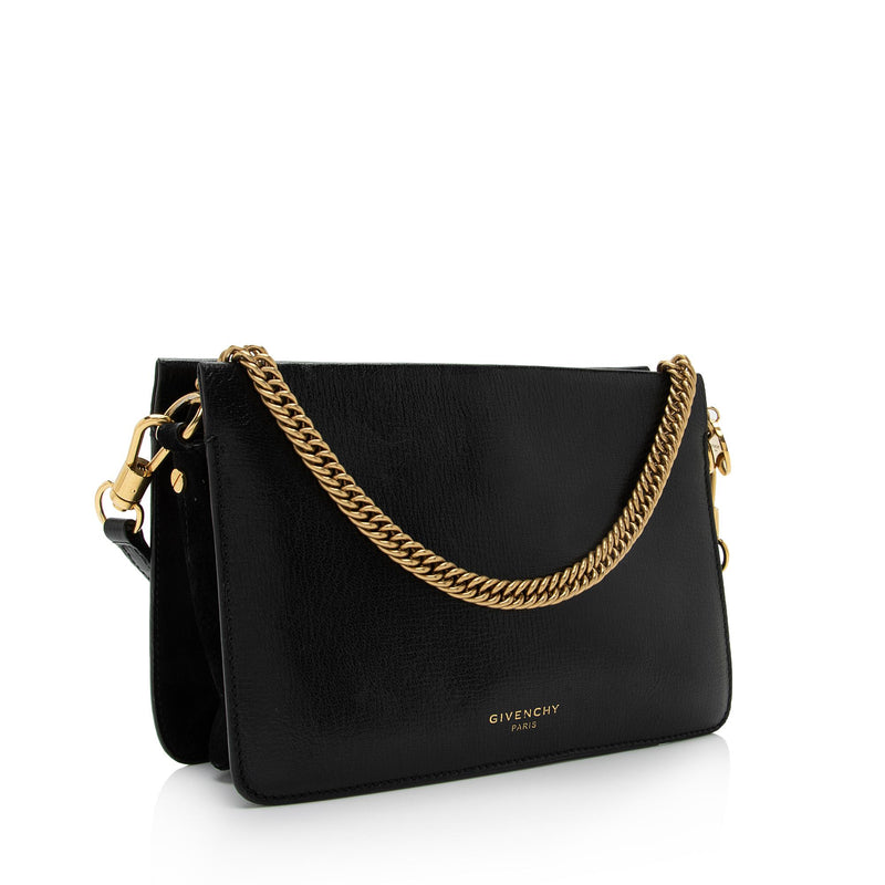 Givenchy Sugar Goatskin Suede Cross3 Chain Crossbody Bag SHF