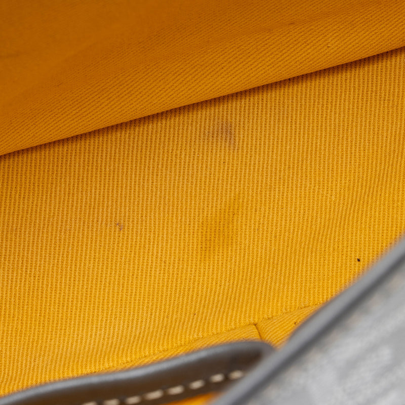 GOYARD Belvedere PM Goyardine Chevron Canvas Messenger Bag Yellow