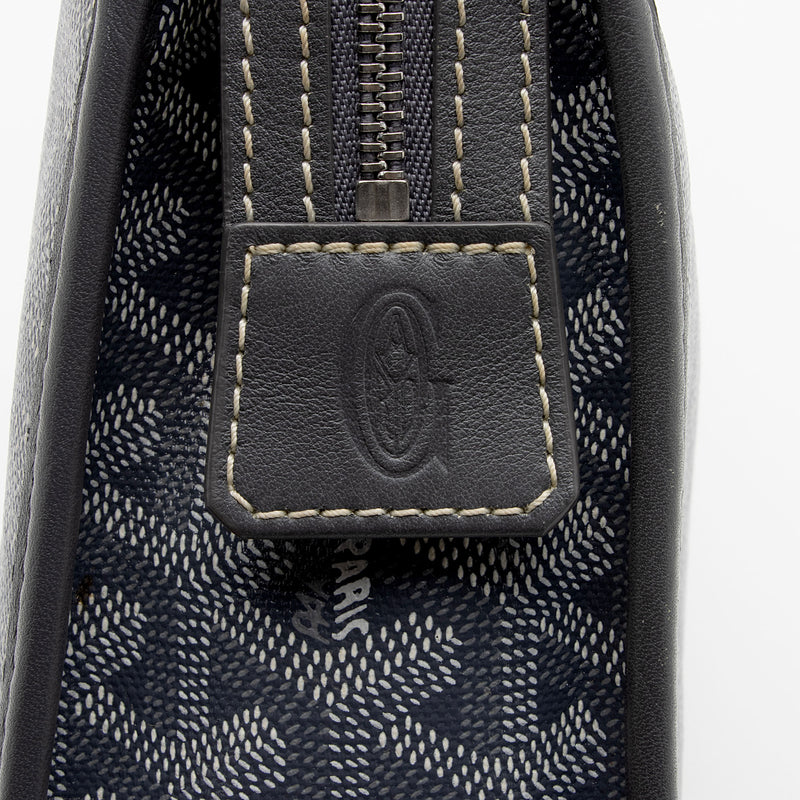 Goyard Jouvence Toiletry Bag MM Black in Canvas/Calfskin with