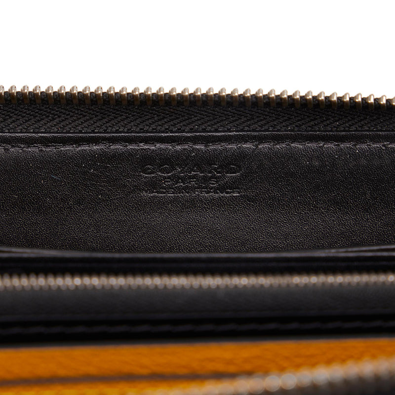 Goyard Brown Goyardine Coated Canvas and Leather Matignon Zip Around PM  Wallet