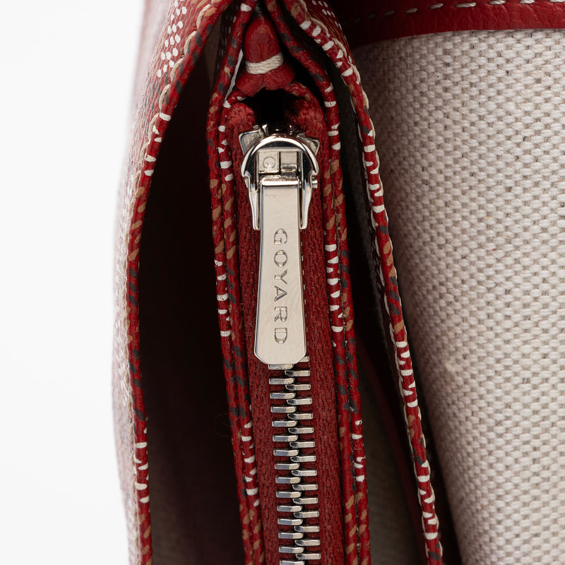 Goyard Goyardine Zipped Suitcase - Red