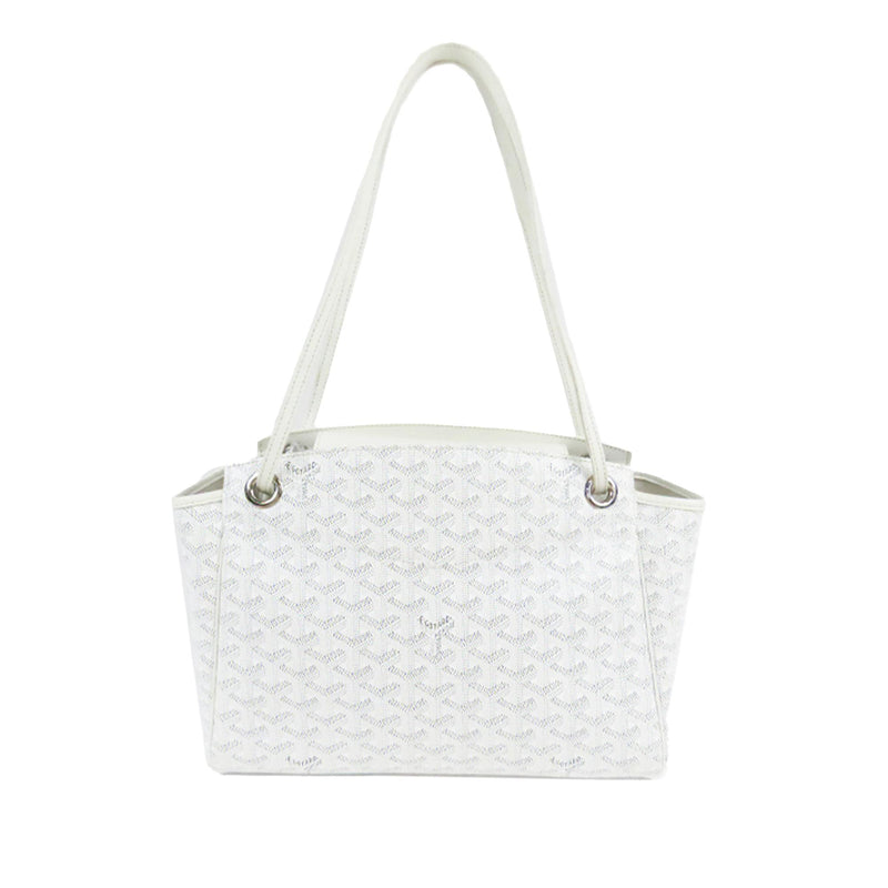 Goyard Goyardine Yellow Hand-Painted St. Louis PM Tote Bag Silver