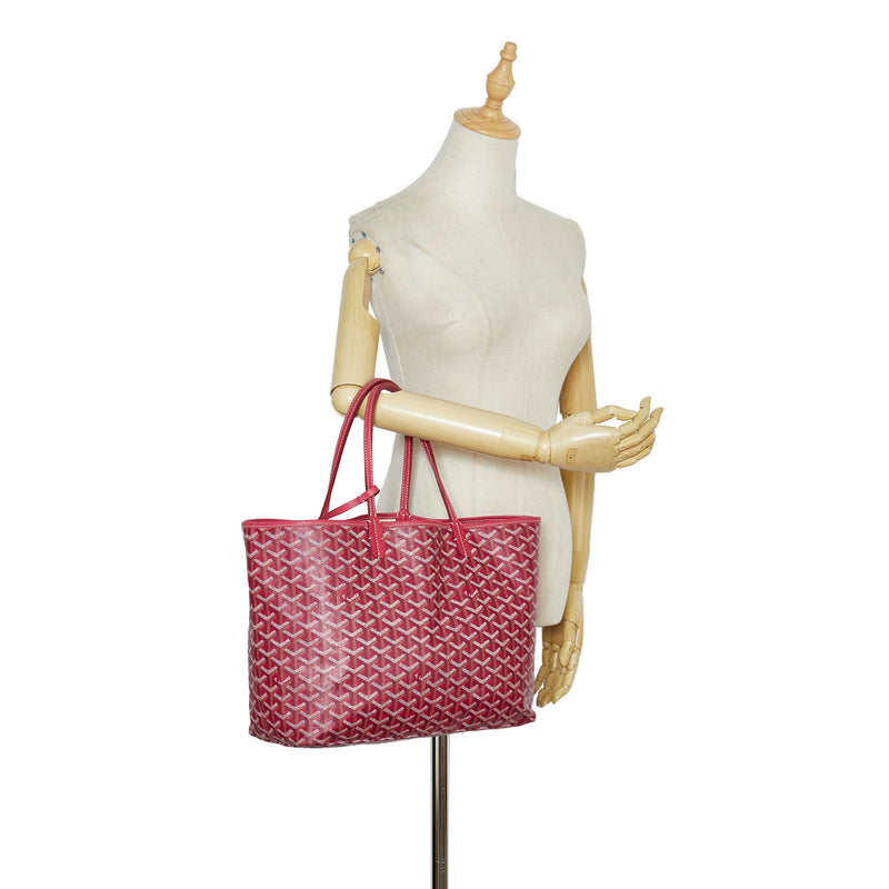 GOYARD Saint Louis GM Canvas Tote Shoulder Bag Red