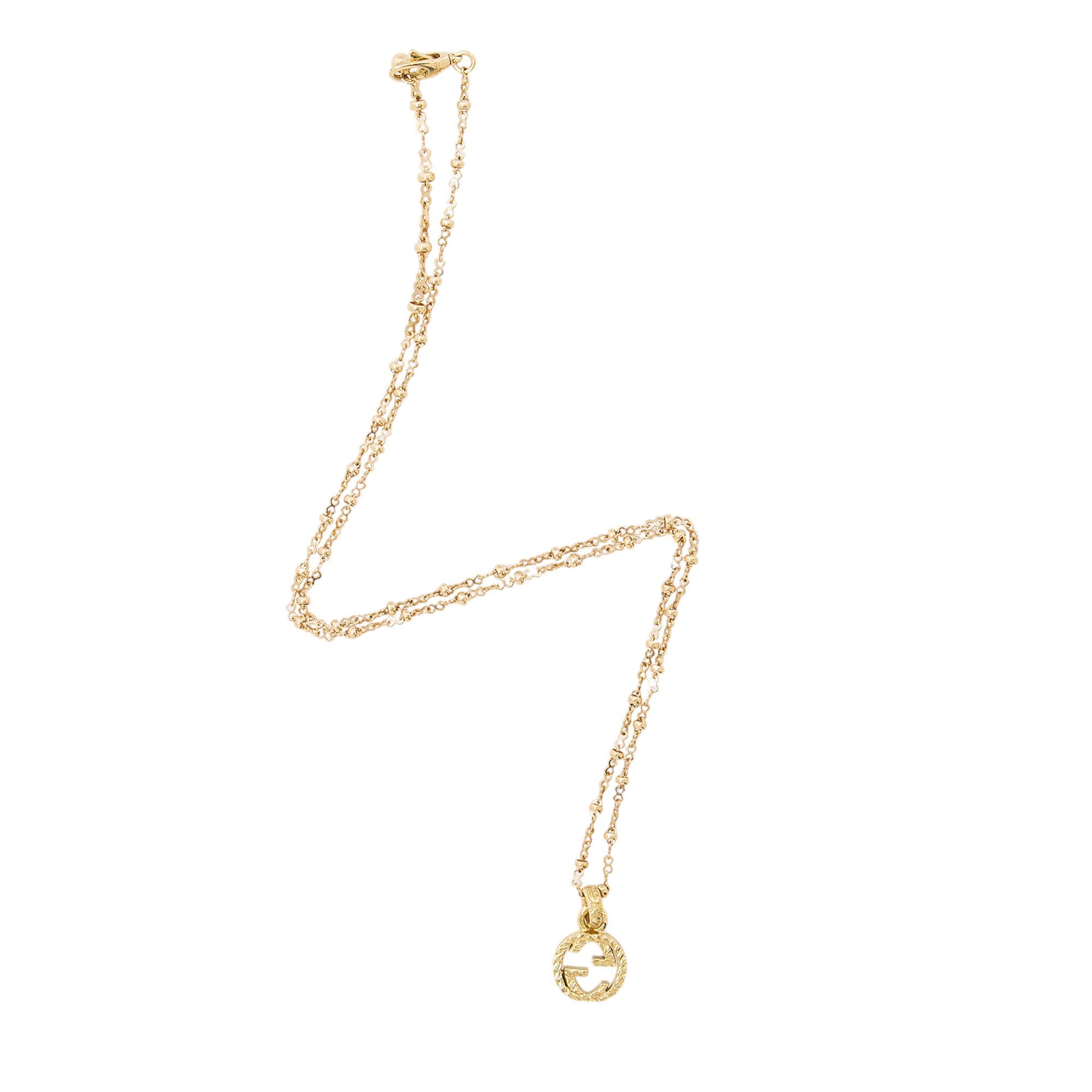 Gucci 18k Gold Interlocking G Necklace