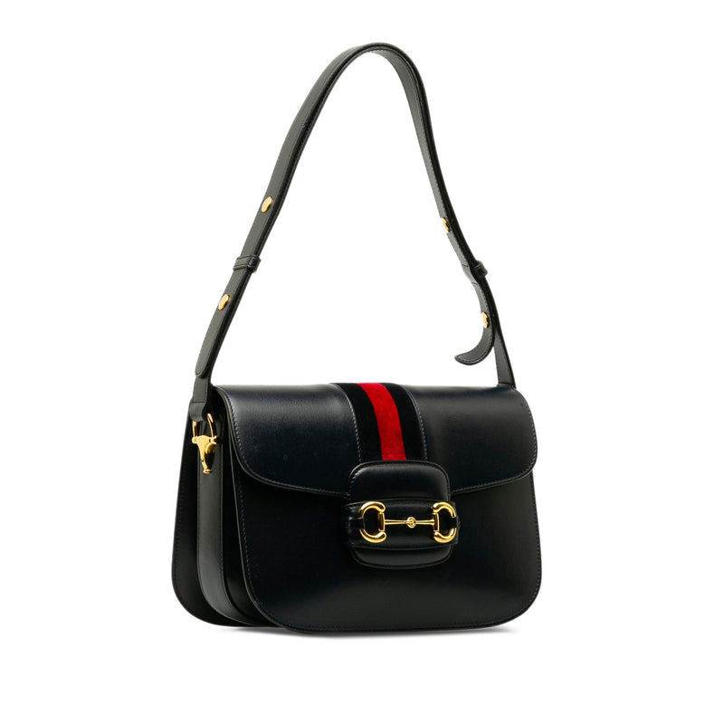 Gucci 1955 Horsebit Web Shoulder Bag (SHG-K3r9Rb)