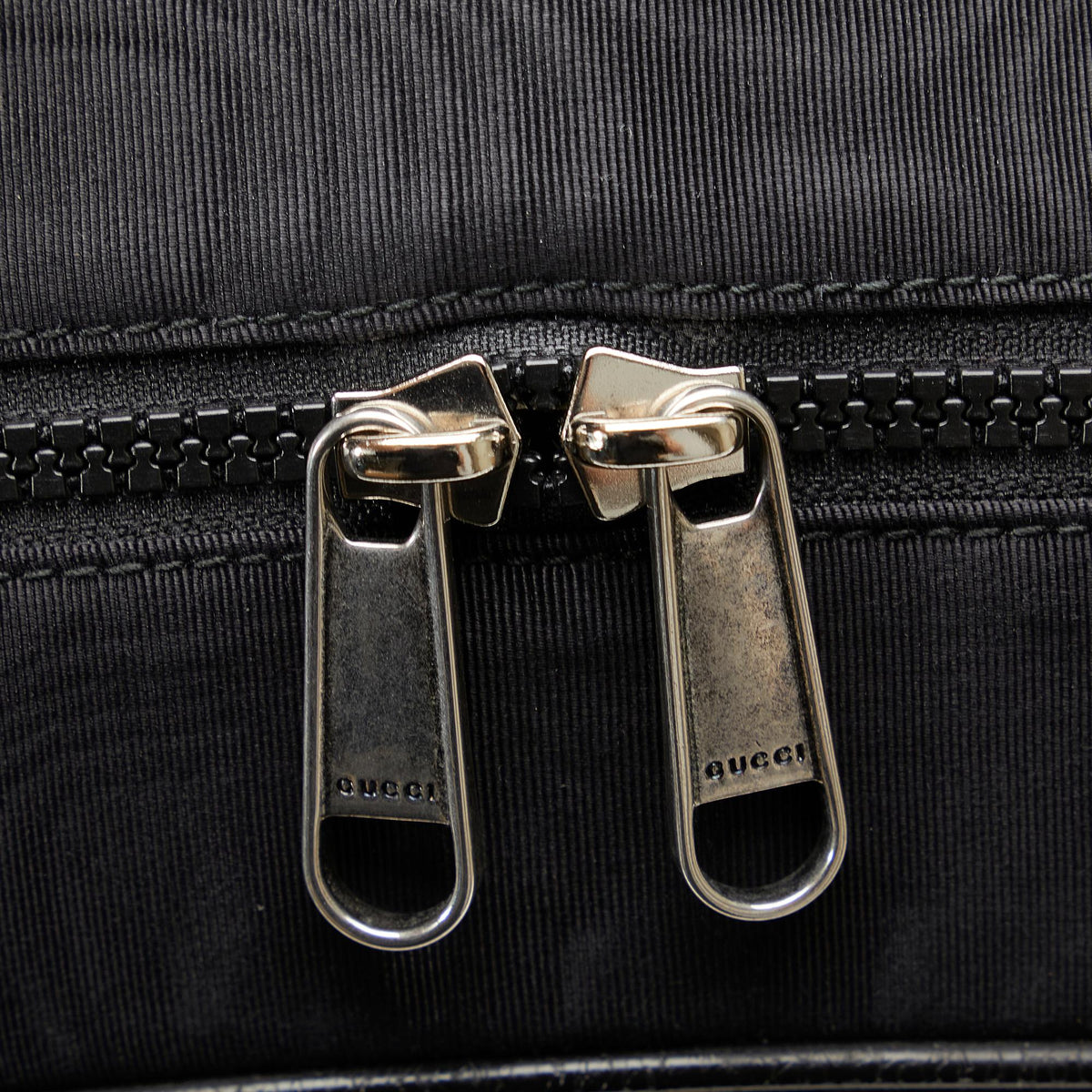 Authentic Gucci Black Nylon Embroidered Logo “Loved” 2 Way Backpack/Body Bag Gucci nylon leather backpack for sale main image 3