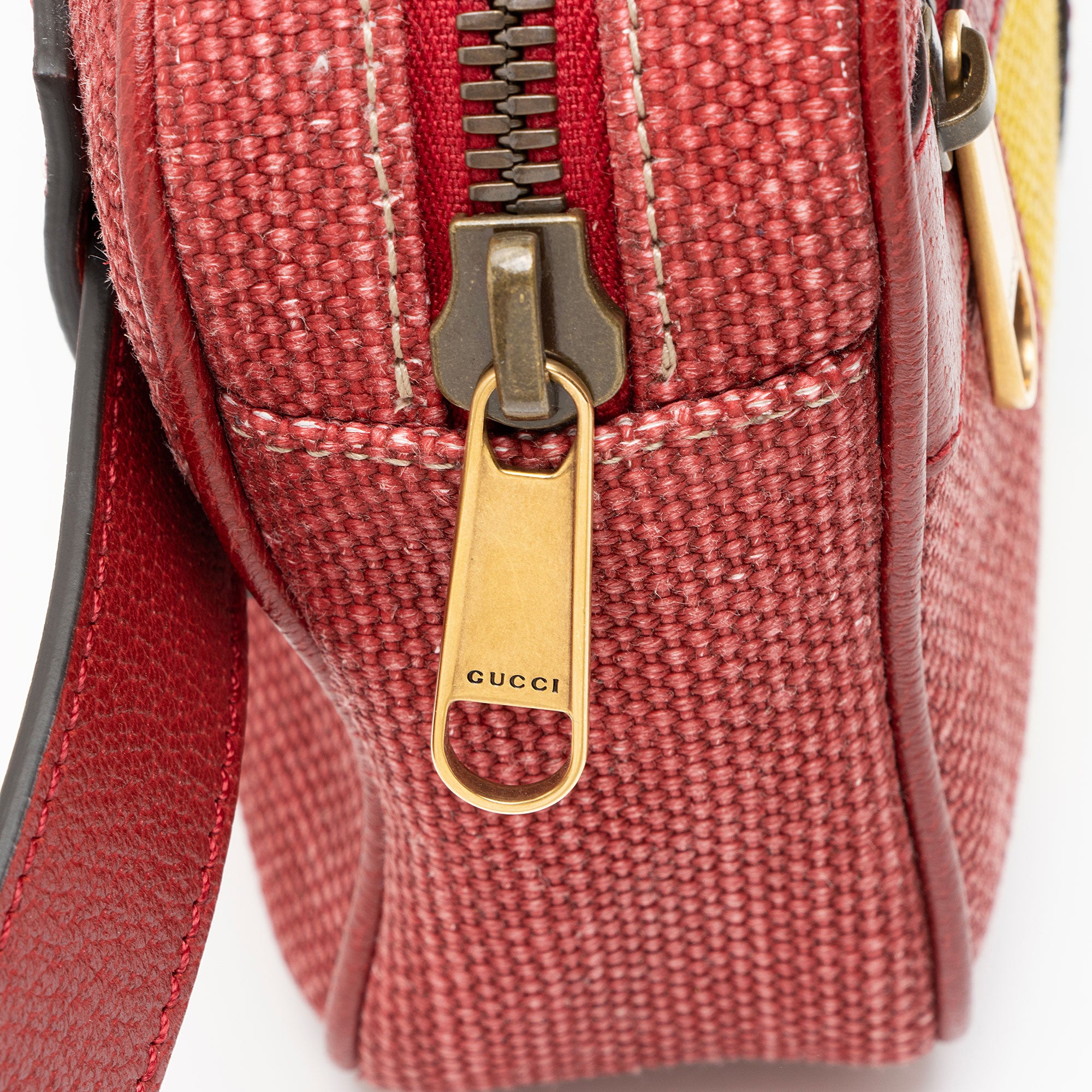 Gucci Baiadera Striped Canvas Belt Bag